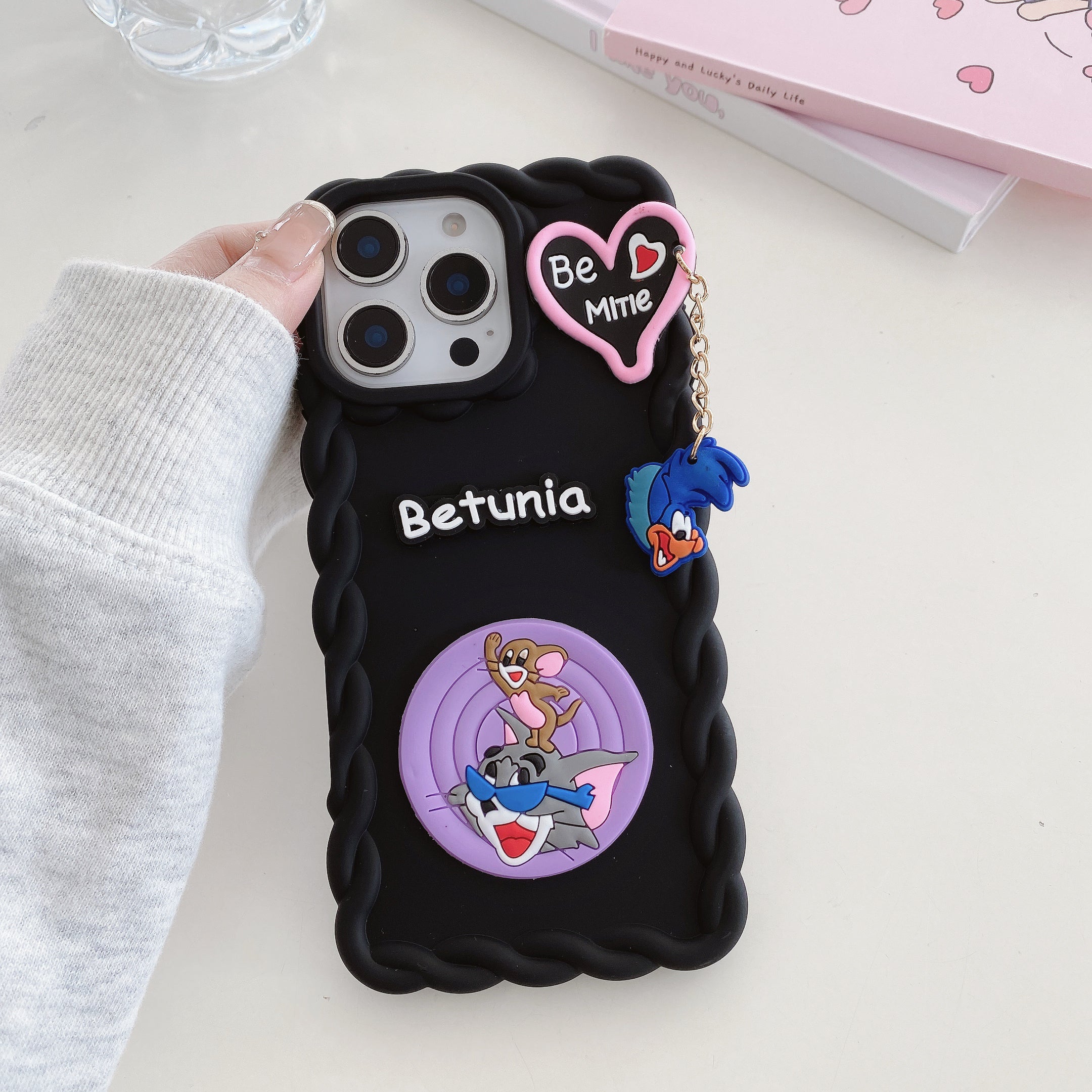 Cartoon Mood Wavy Silicone Phone Cases For iPhone