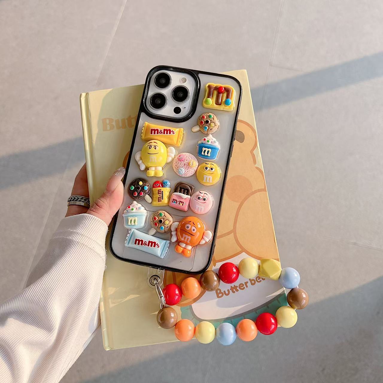 M&M Candy Button Pop Charm Silicone Phone Cases For iPhone