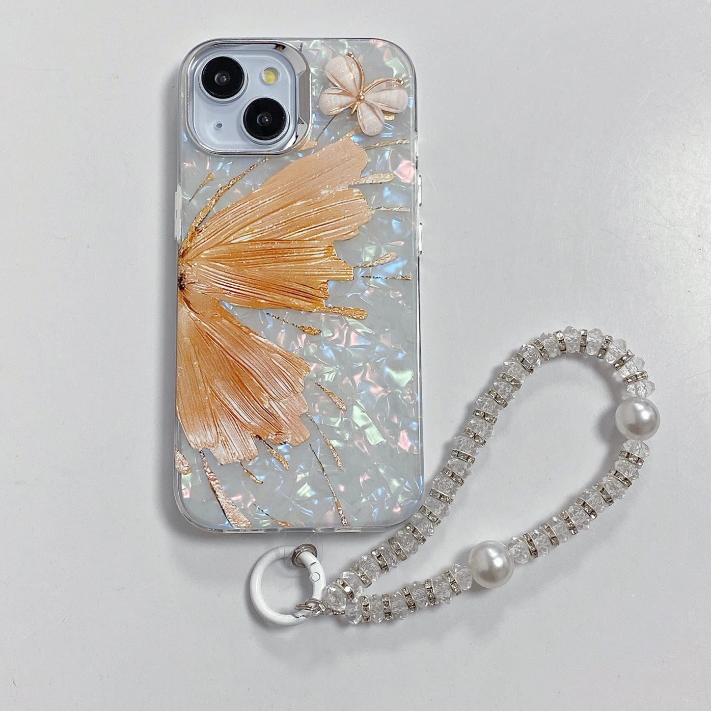 Orange Wings Butterfly Premium Charm Phone Cases For iPhone
