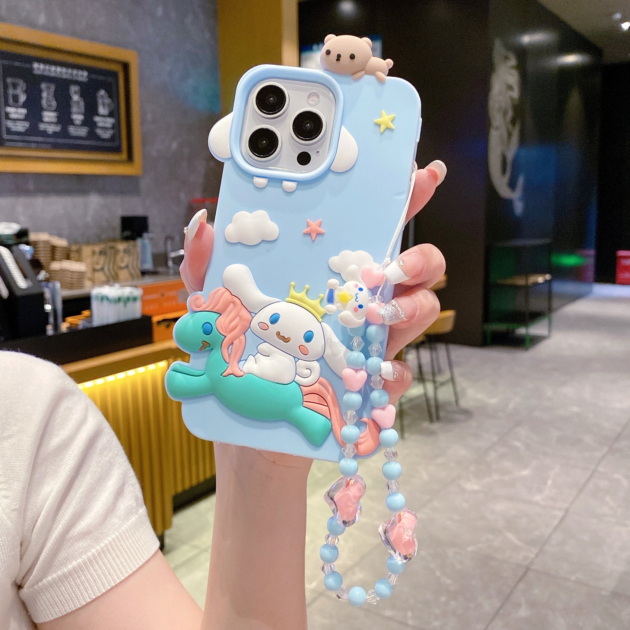 Cloudy Unicorn Dream Charm Silicone Phone Cases For iPhone
