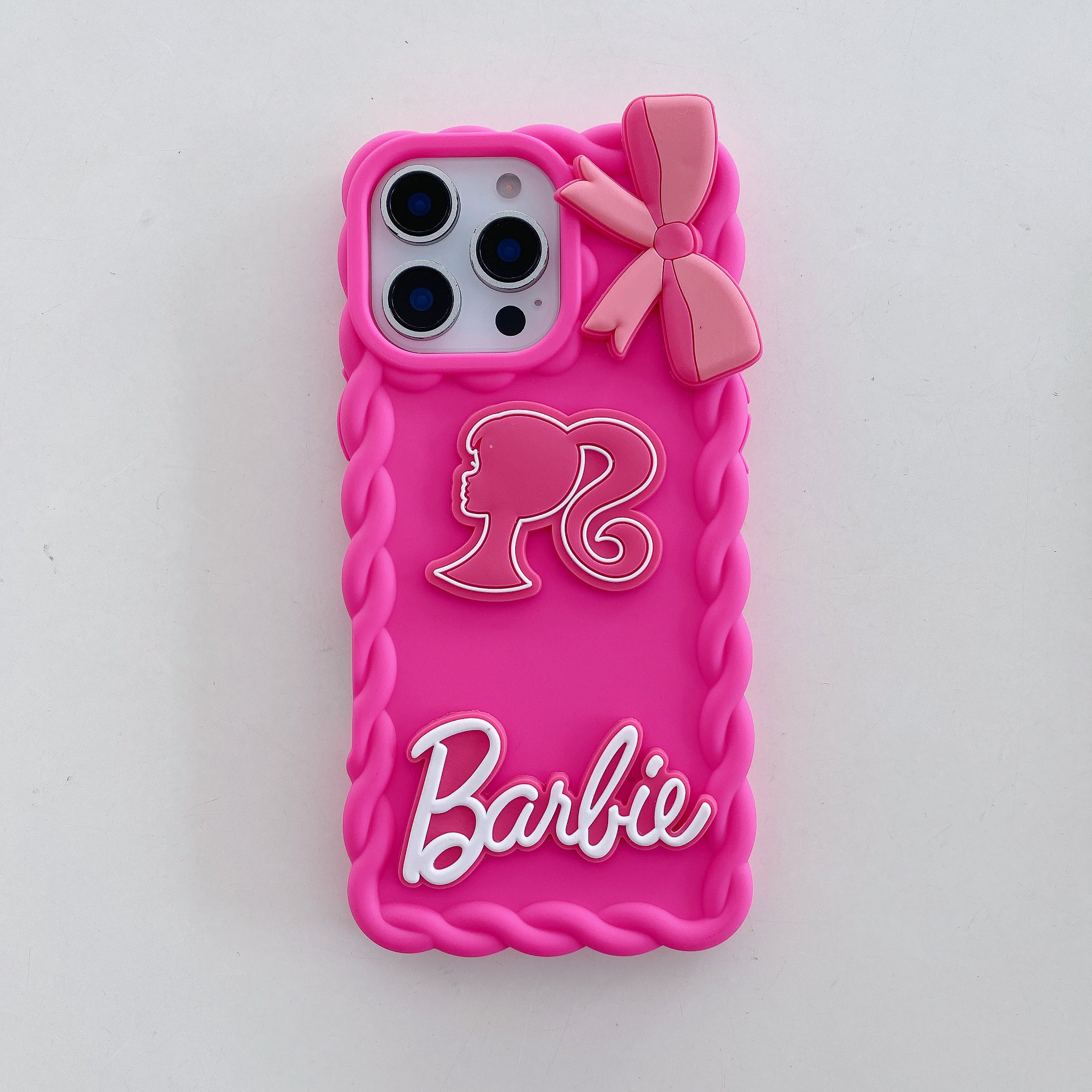 Cutiepie Barbie Bliss Bow Silicone Phone Cases For iPhone