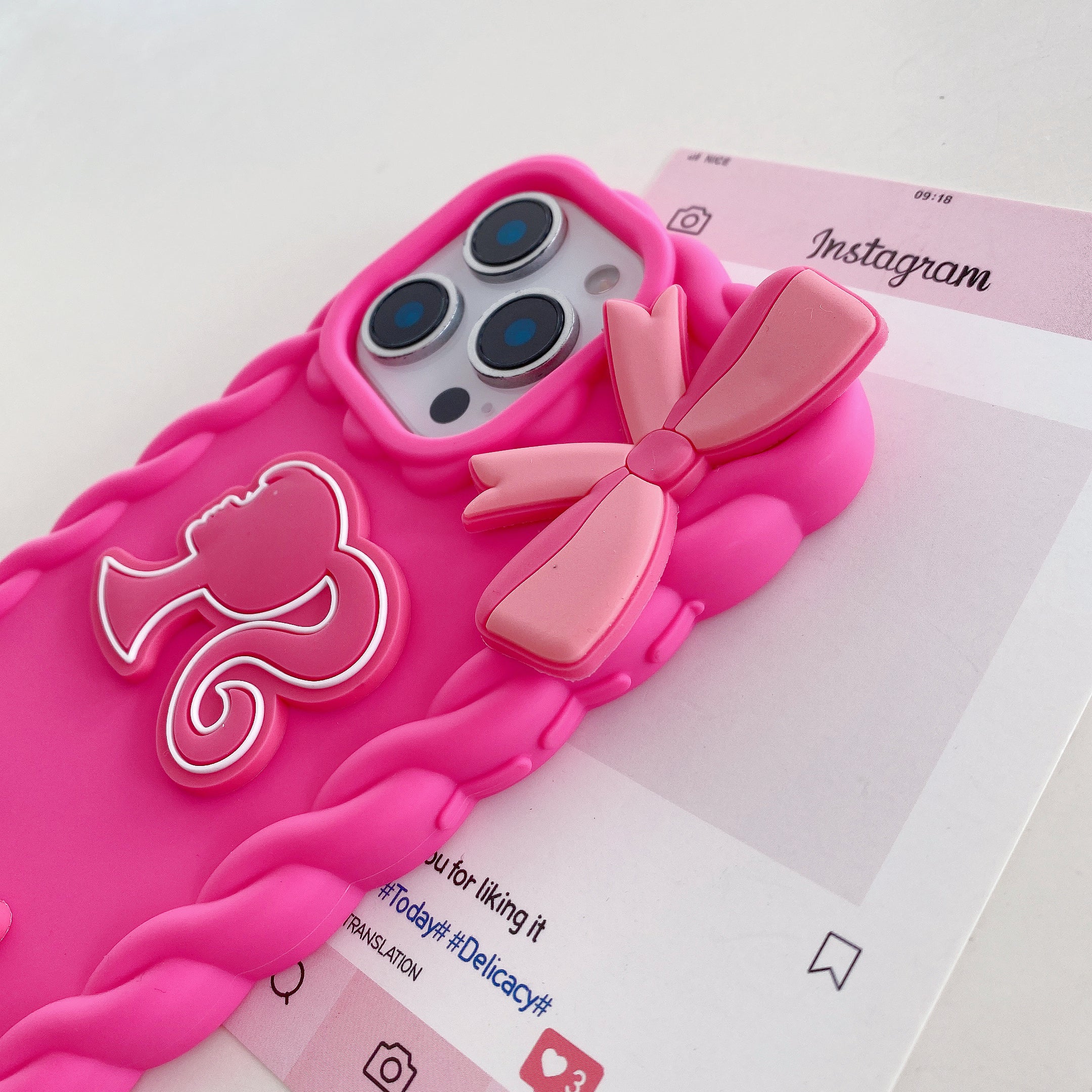 Cutiepie Barbie Bliss Bow Silicone Phone Cases For iPhone