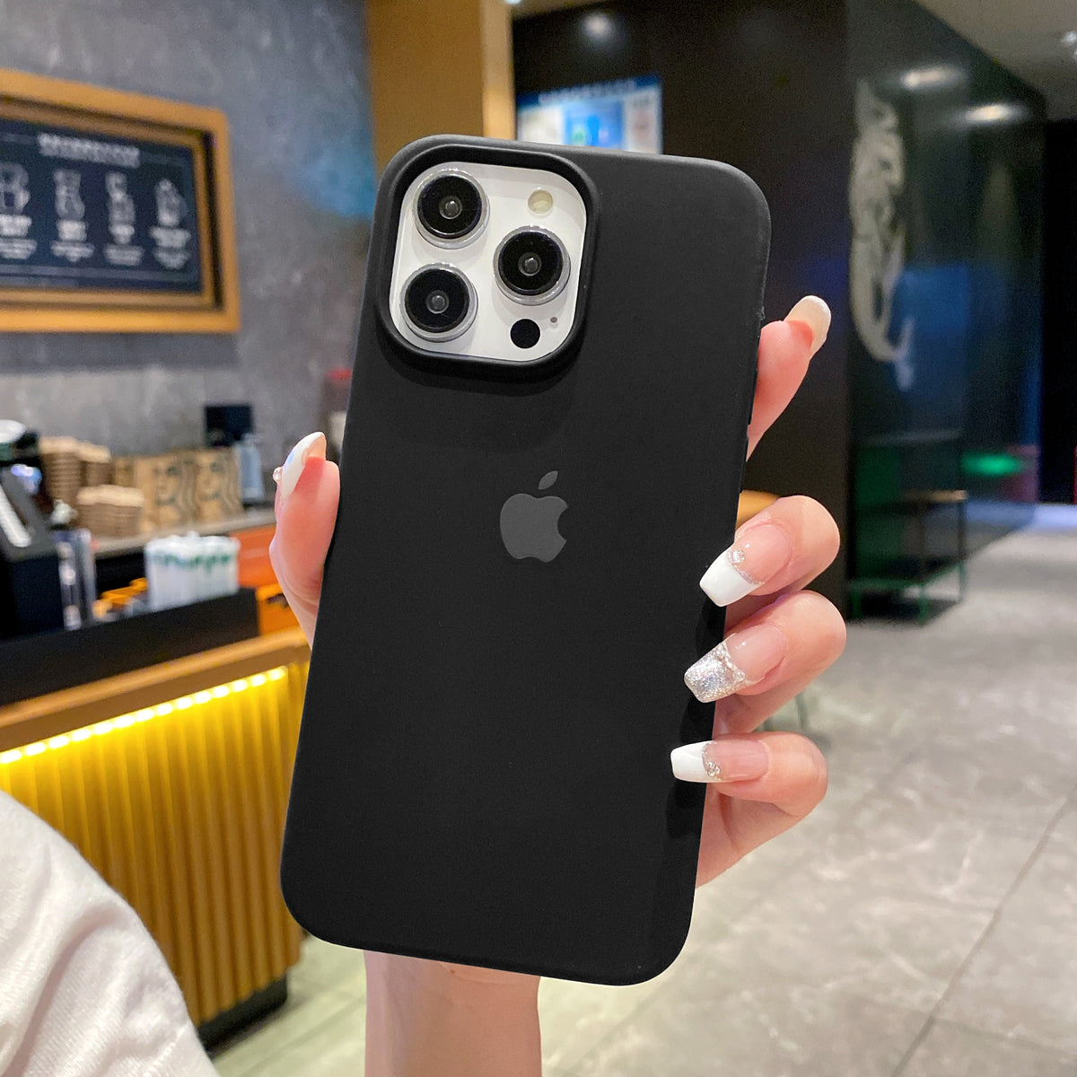 Black Dark Mode With Apple Edition Silicone Case For iPhone 18 Pro Max - Image 7