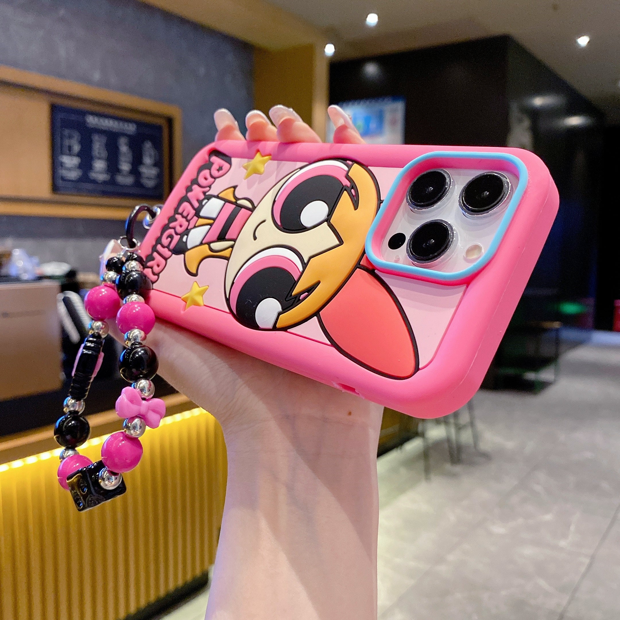 Bubblegum Powerpuff Silicone Phone Cases For iPhone