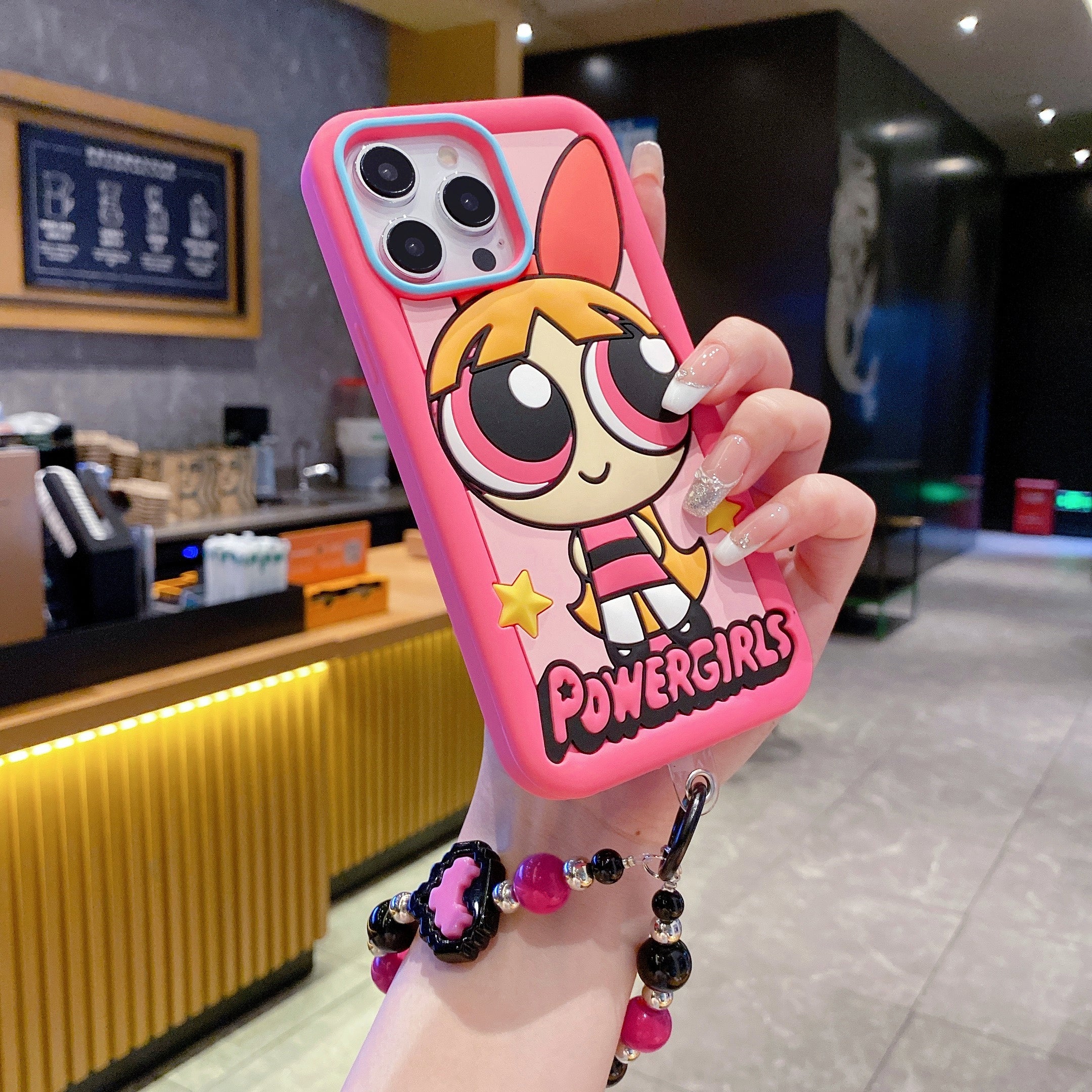 Bubblegum Powerpuff Silicone Phone Cases For iPhone