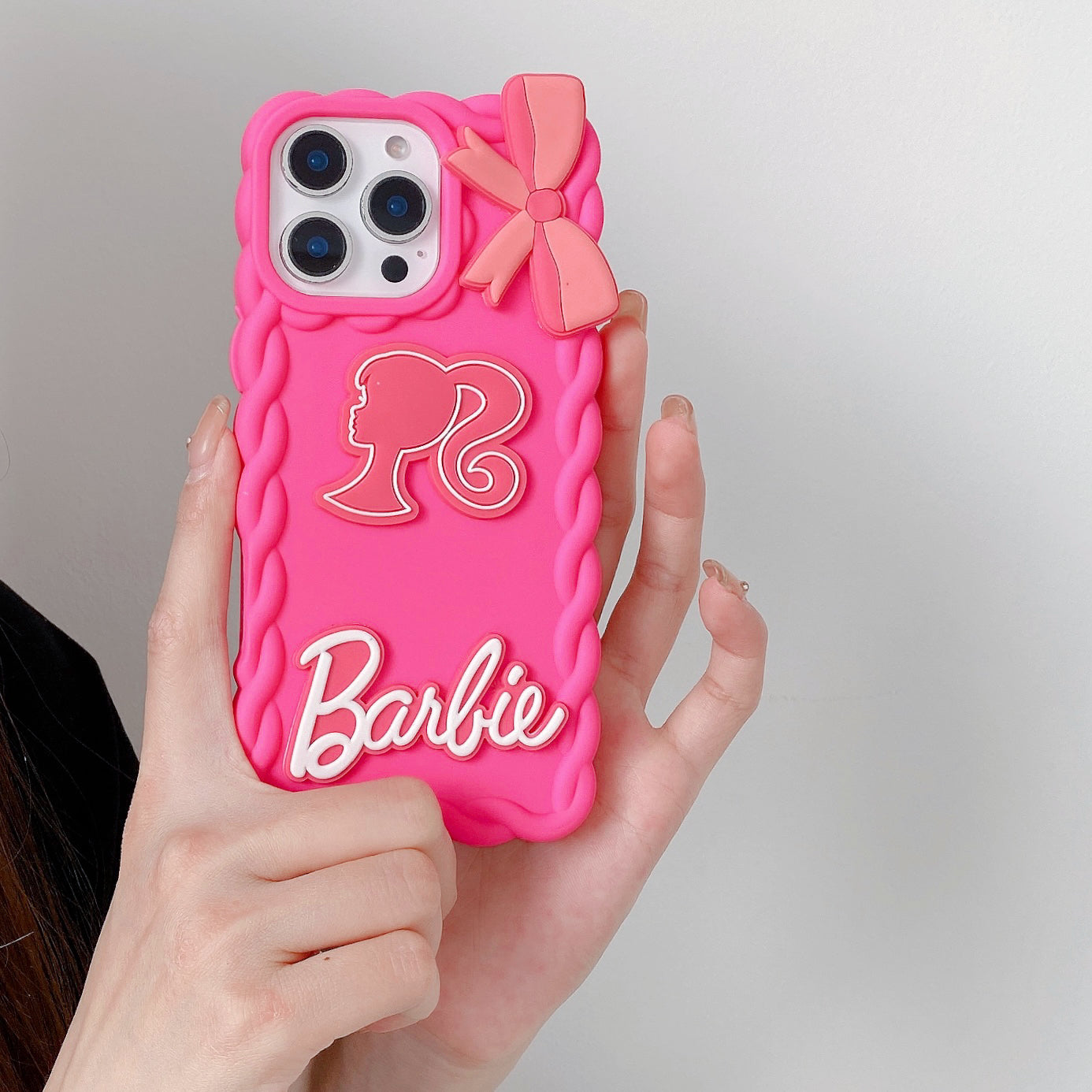 Cutiepie Barbie Bliss Bow Silicone Phone Cases For iPhone