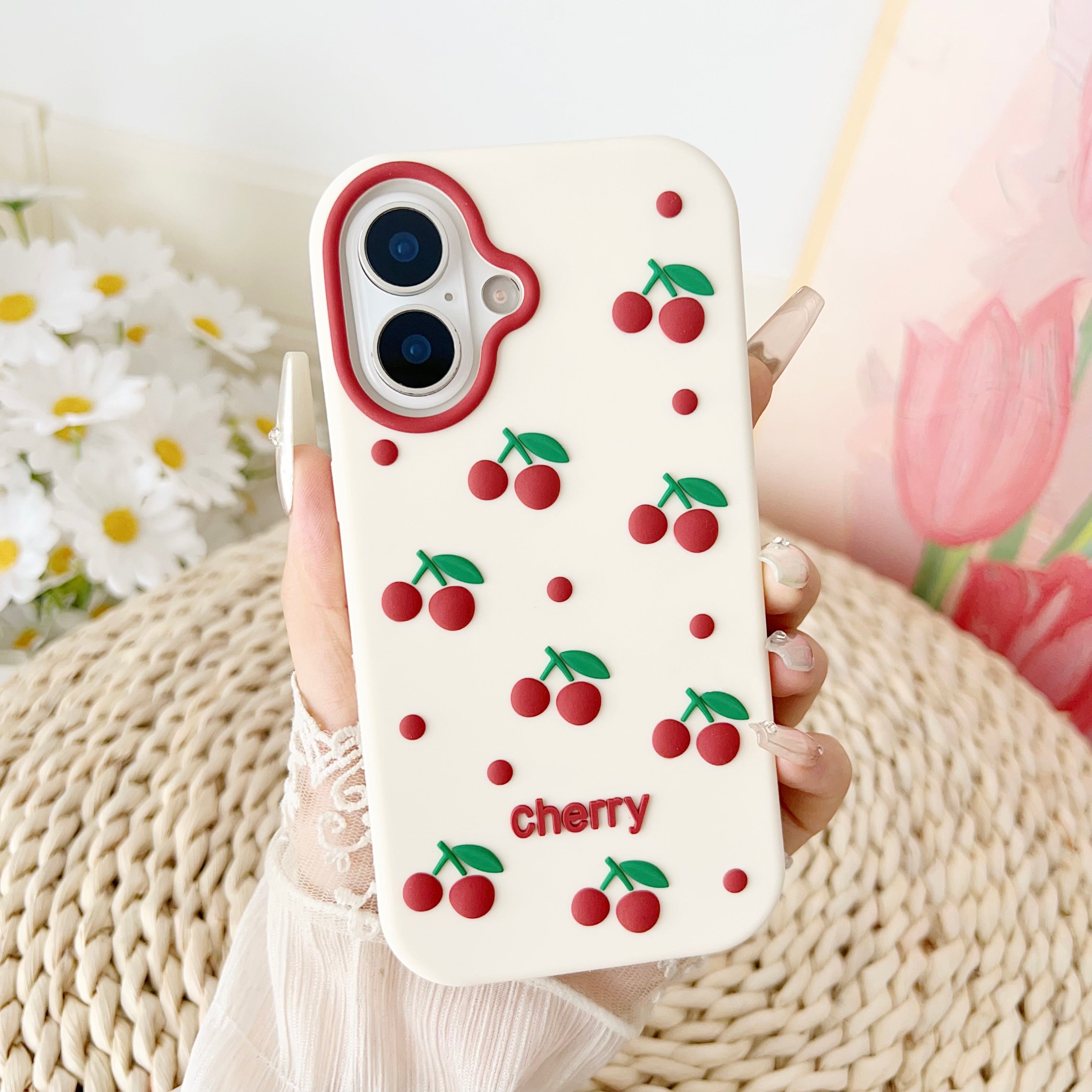 Sweet Red Cherry Delight Silicone Phone Cases For iPhone