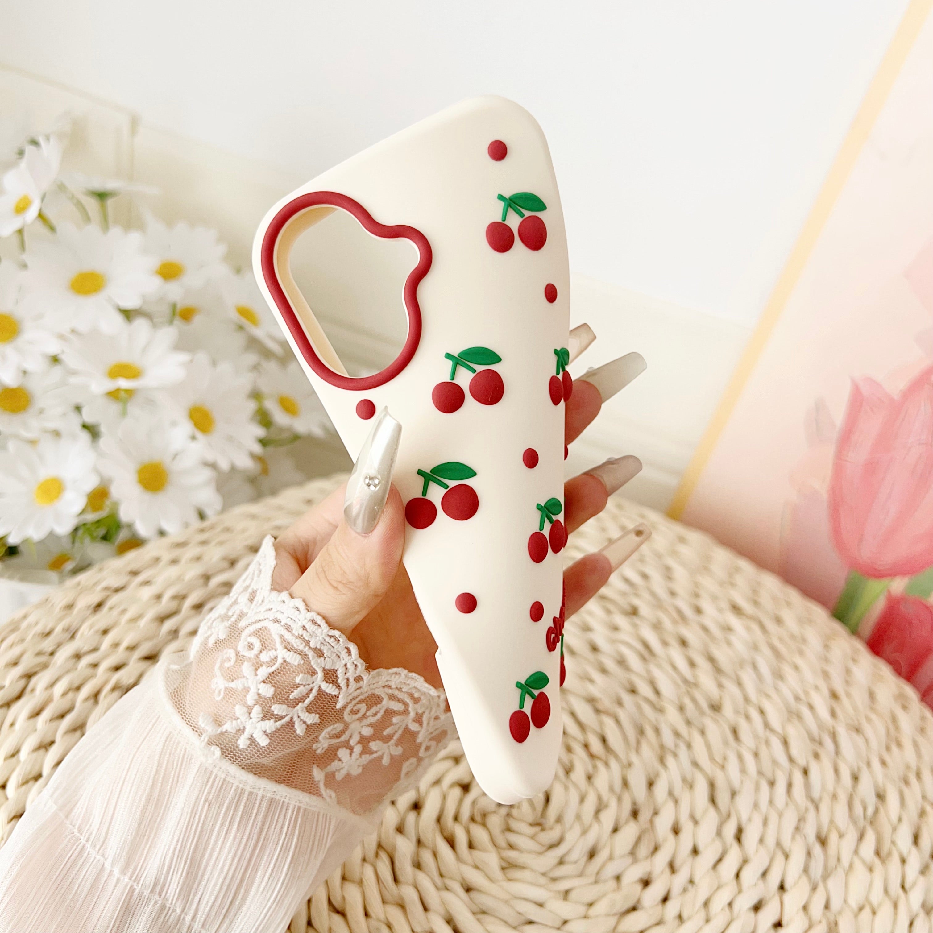 Sweet Red Cherry Delight Silicone Phone Cases For iPhone