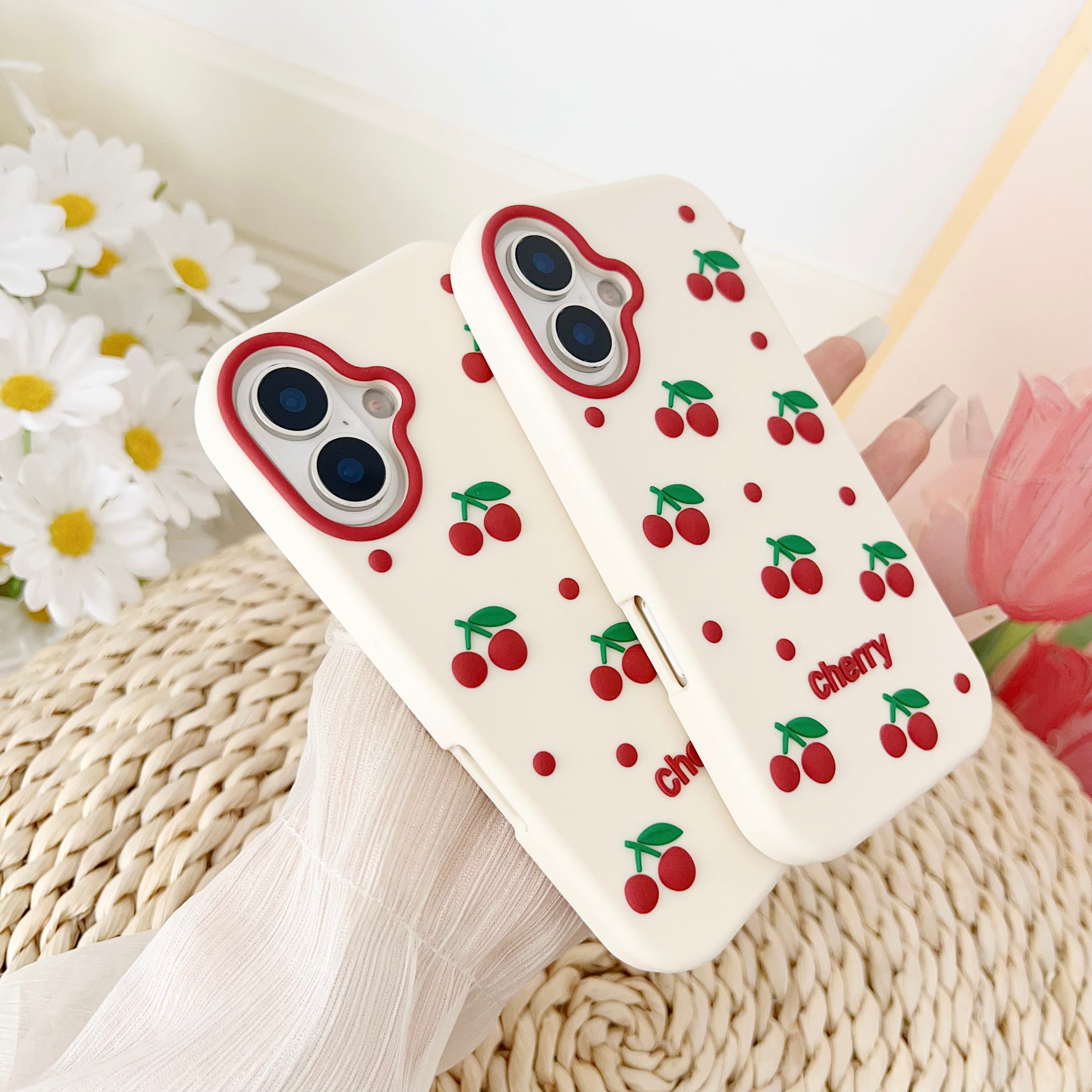 Sweet Red Cherry Delight Silicone Phone Cases For iPhone