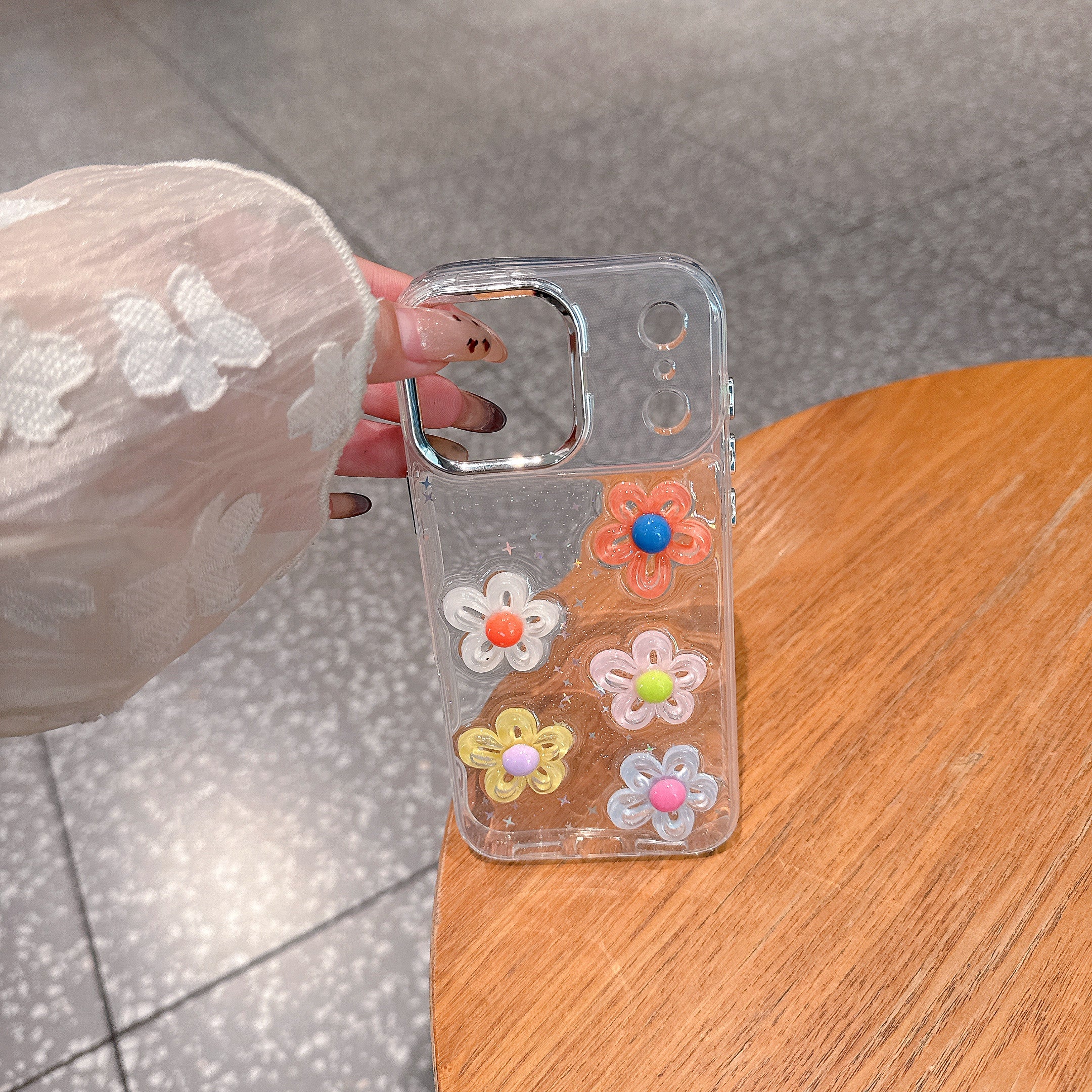 Jelly Flower Spark Garden Glow Silicone Phone Cases For iPhone
