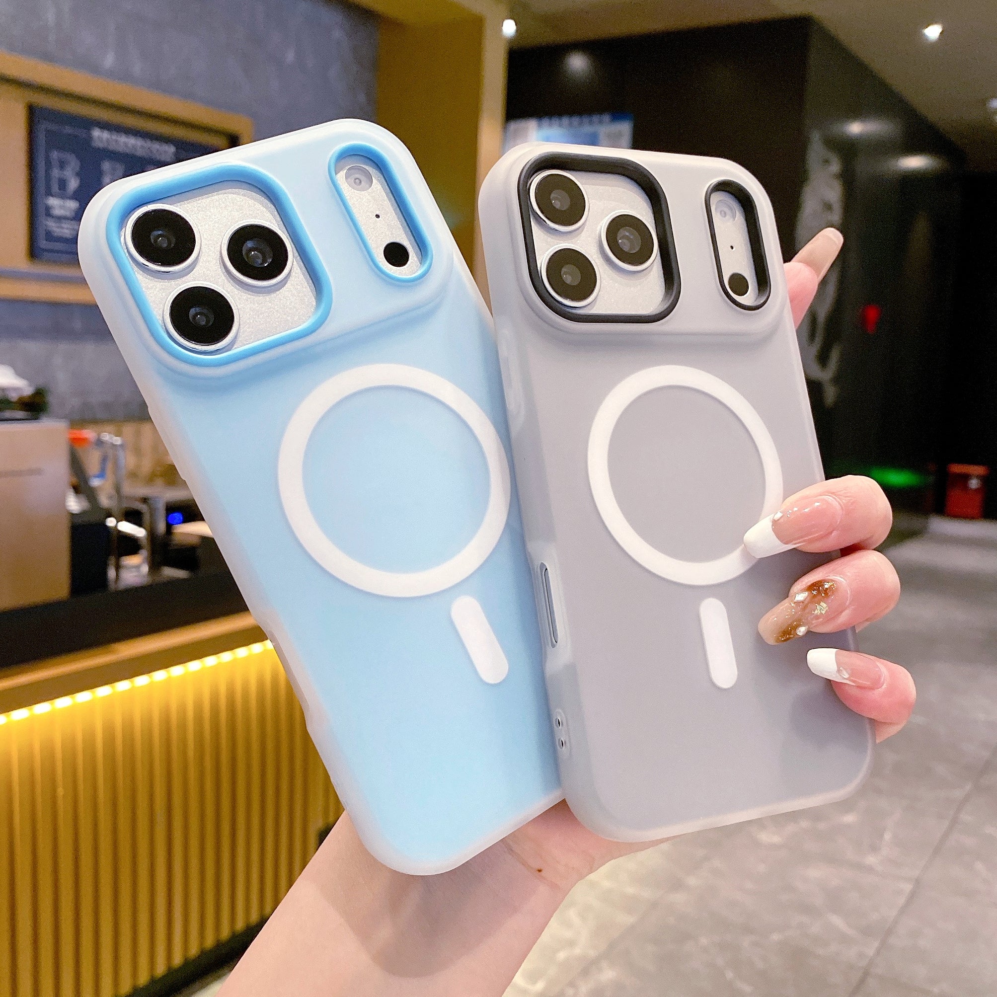 Shadow Fog Frost Wireless Charging Ready Silicone Phone Cases For iPhone