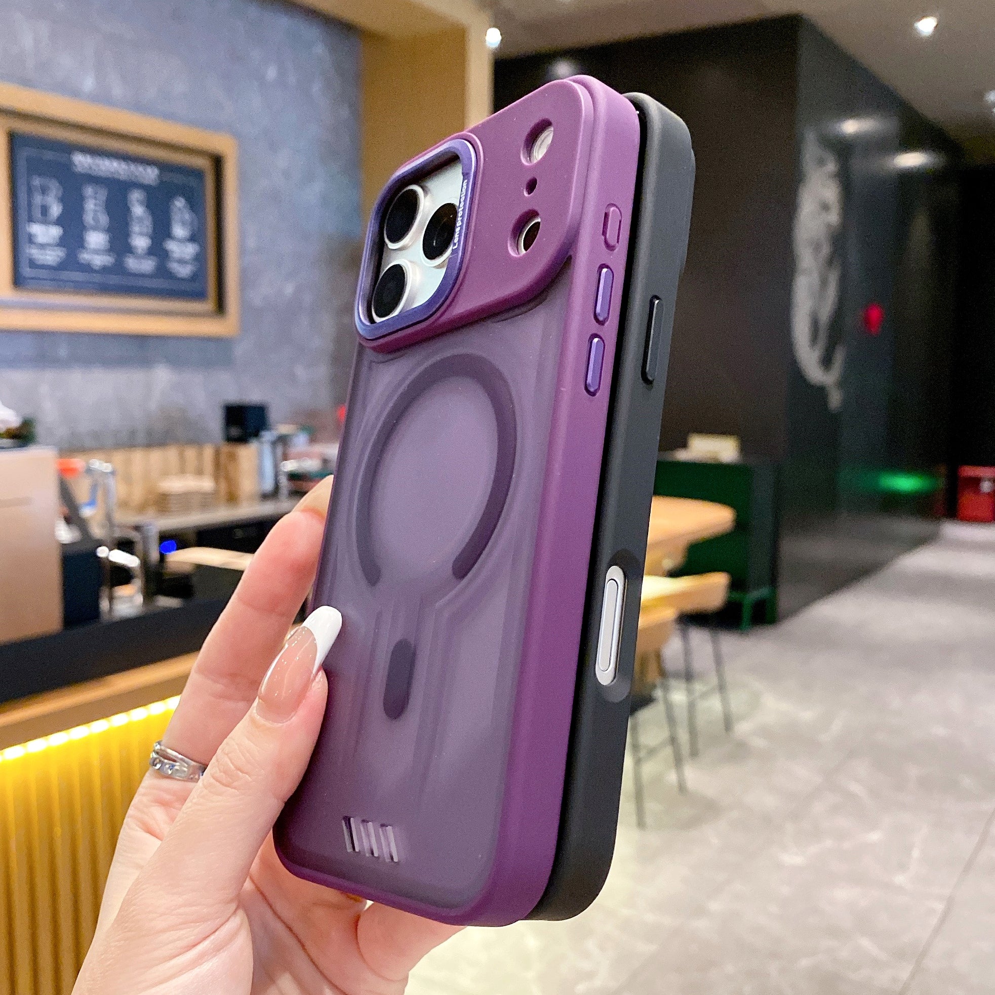 Violet Aura Halo MagSafe Silicone Phone Cases For iPhone