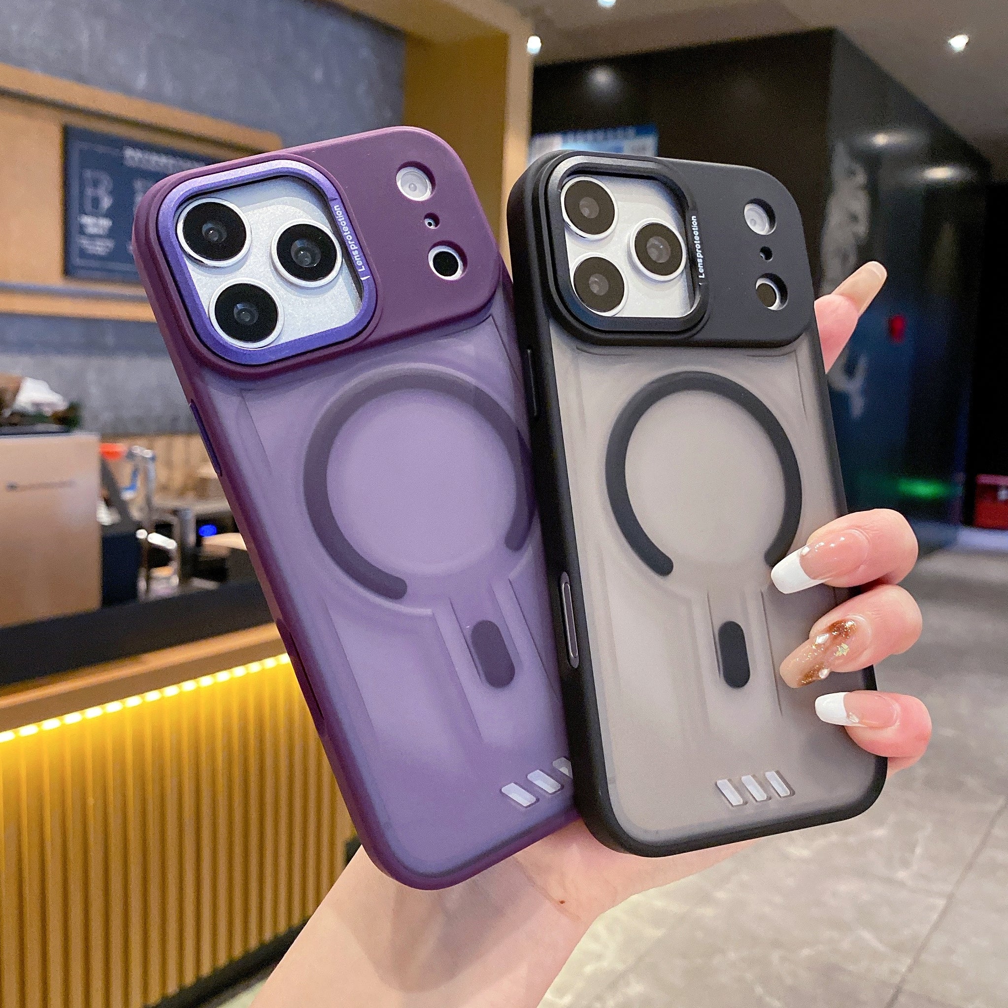 Violet Aura Halo MagSafe Silicone Phone Cases For iPhone