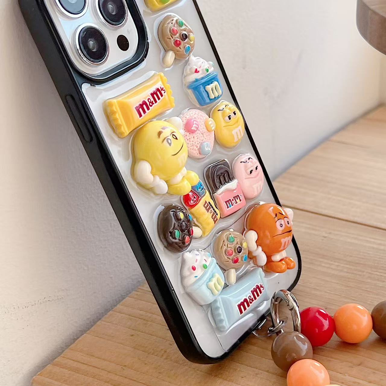 M&M Candy Button Pop Charm Silicone Phone Cases For iPhone