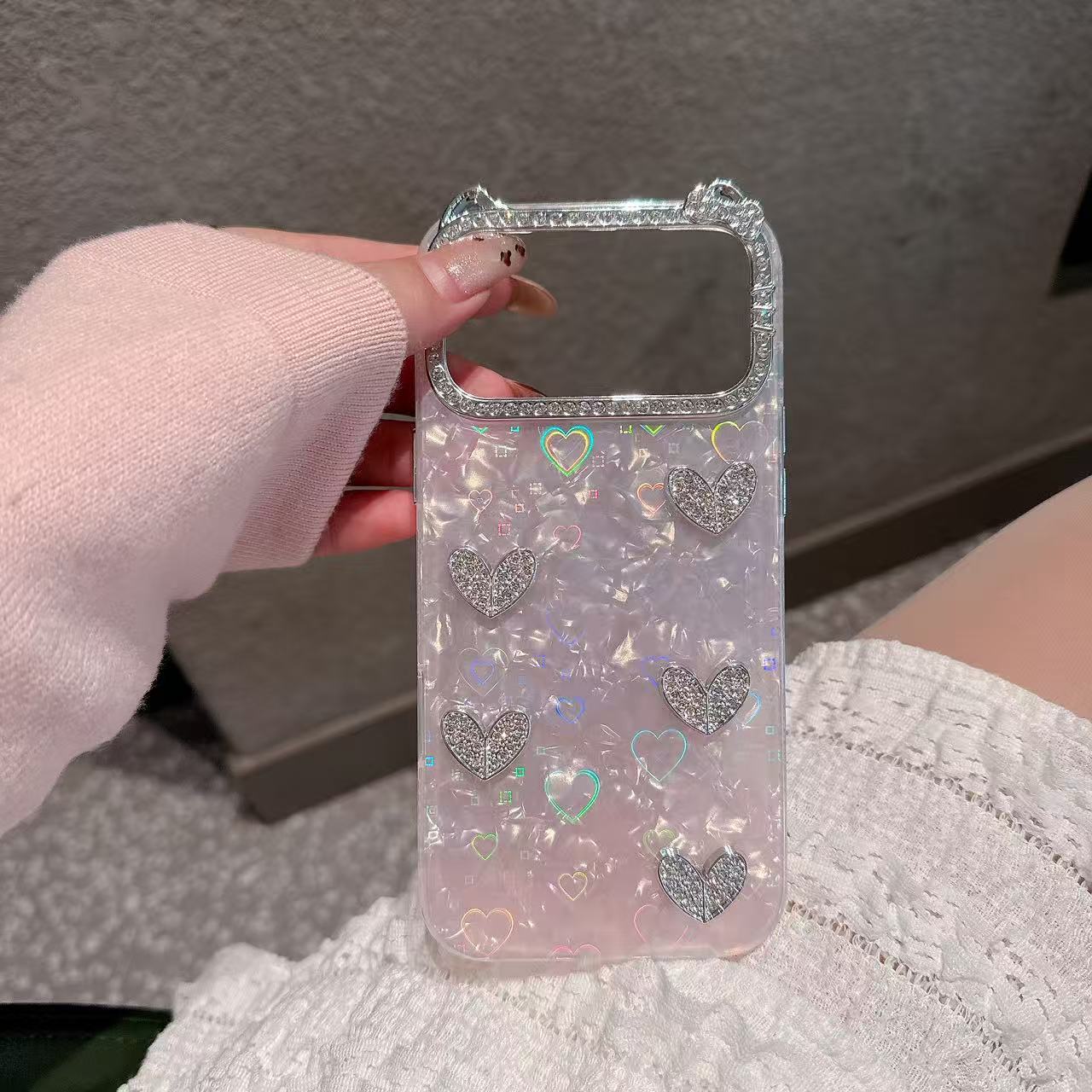 Blush Angel Heart Silicone Phone Cases For iPhone