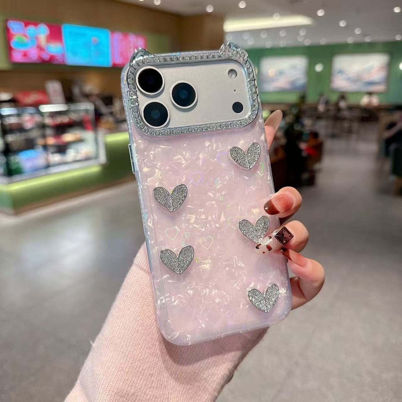 Blush Angel Heart Silicone Phone Cases For iPhone
