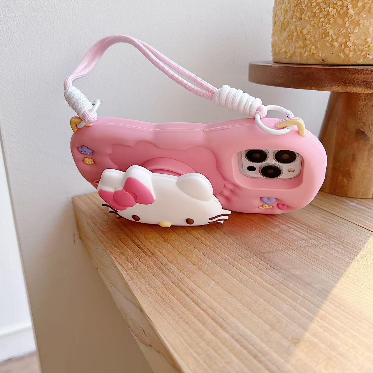 Kitty Dreamland Sling Silicone Phone Cases For iPhone