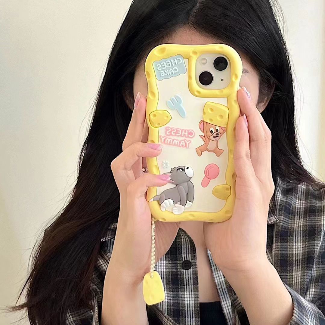 Cheese Yummy Cartoon Silicone Phone Case For iPhone