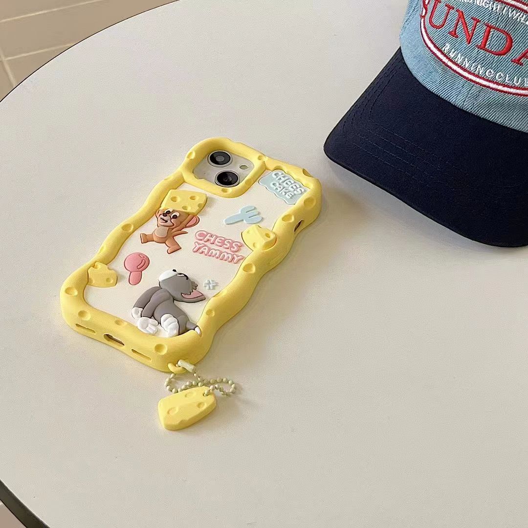 Cheese Yummy Cartoon Silicone Phone Case For iPhone