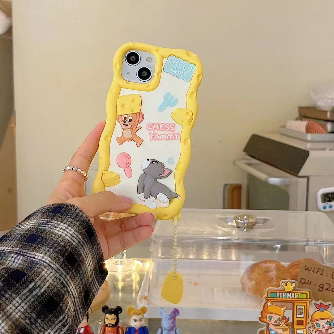 Cheese Yummy Cartoon Silicone Phone Case For iPhone