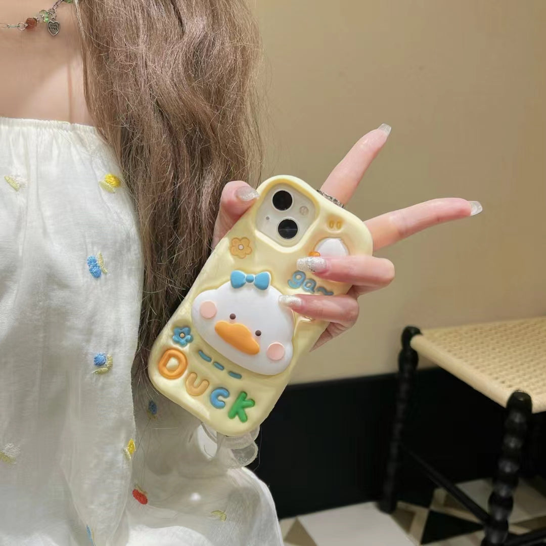 Puffy Duckie Joy Silicone Phone Cases For iPhone