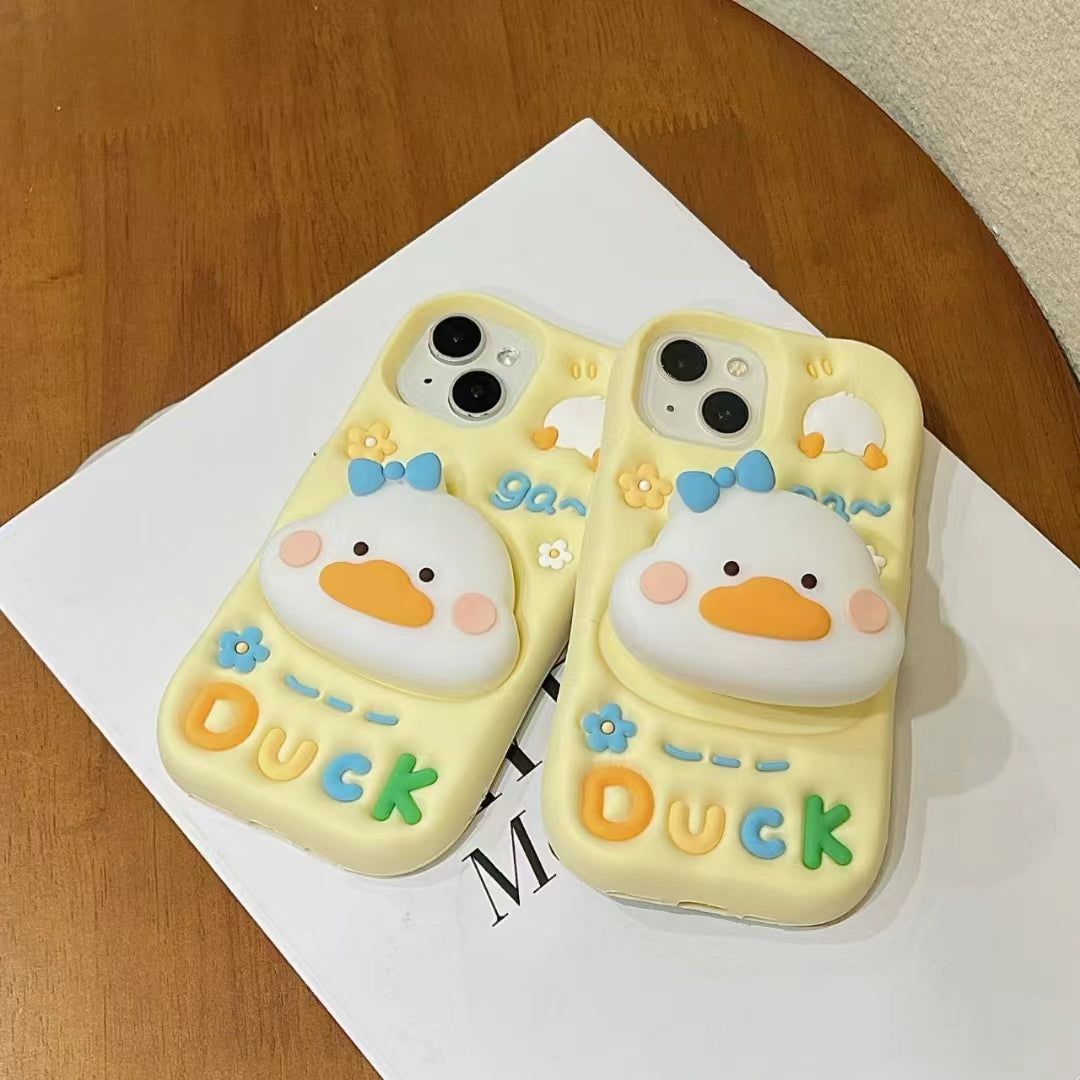 Puffy Duckie Joy Silicone Phone Cases For iPhone