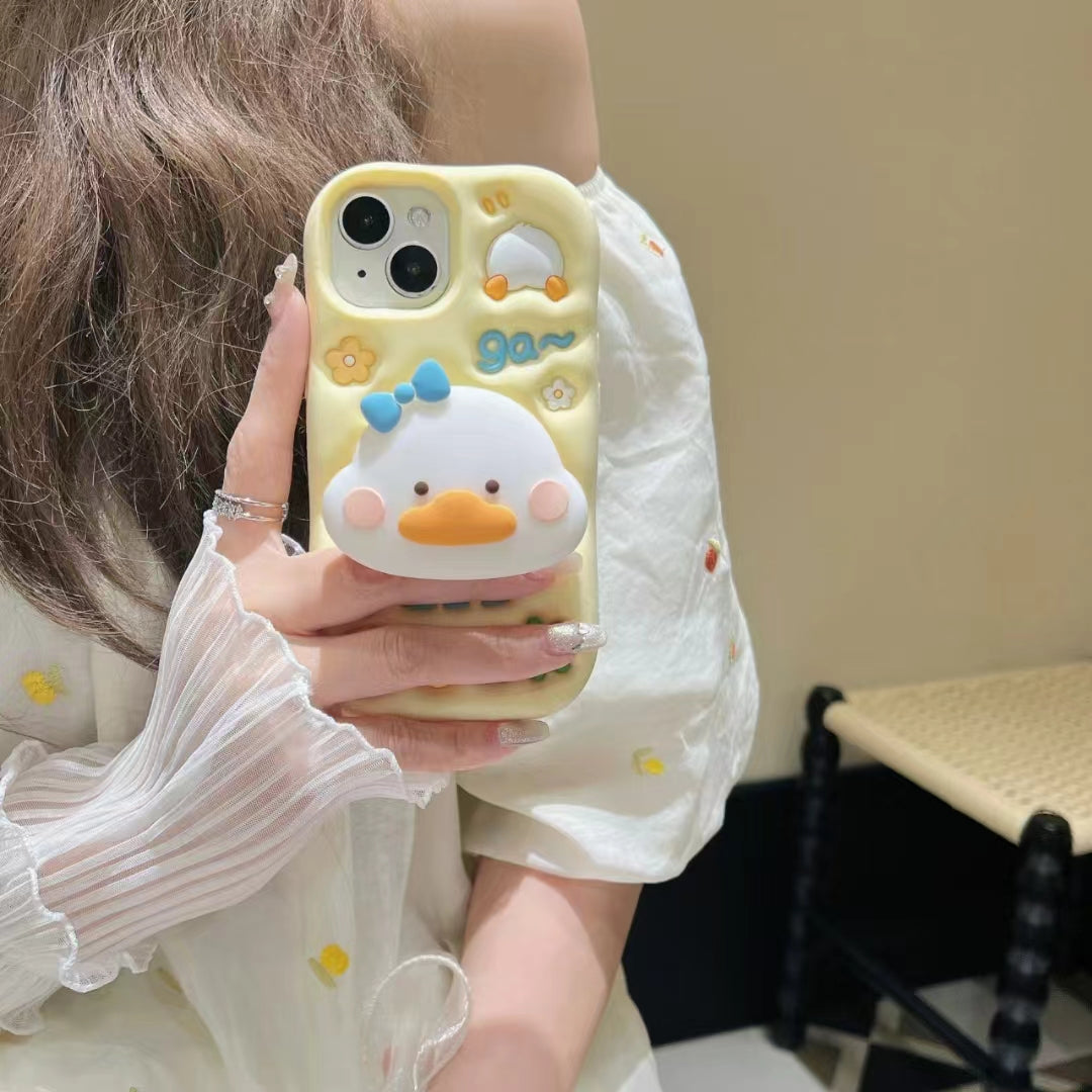 Puffy Duckie Joy Silicone Phone Cases For iPhone