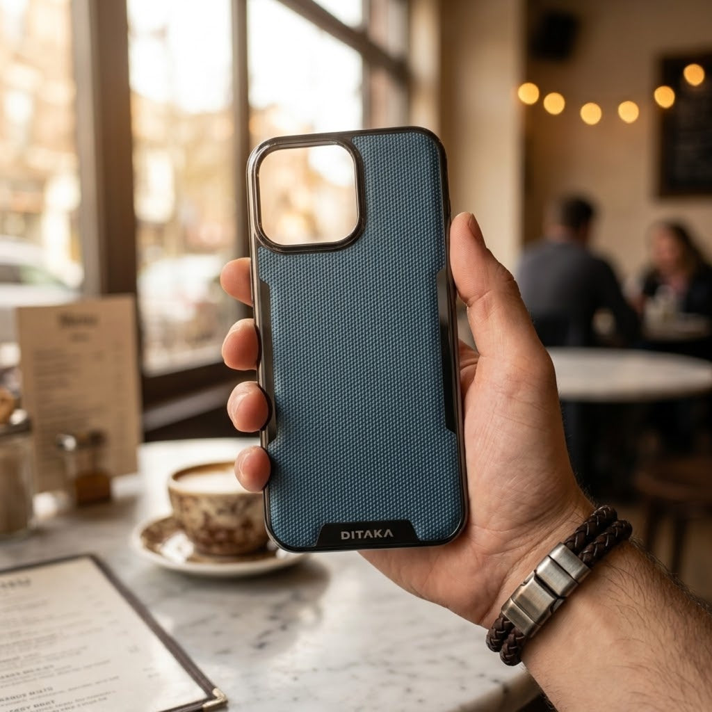 Leather Metal Frame Cover With Full Camera Protection