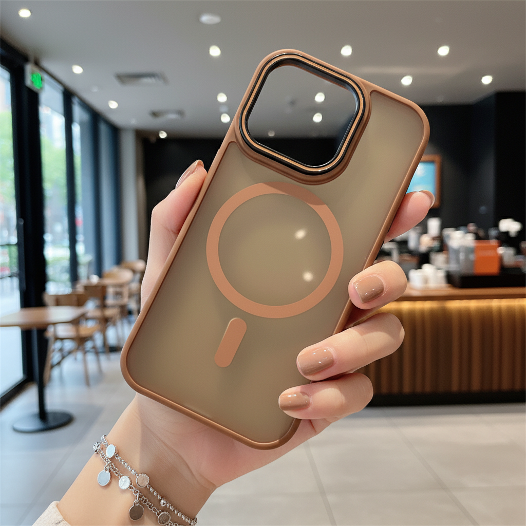 Caramel MagSafe Slim Protective Silicone Phone Cases For iPhone