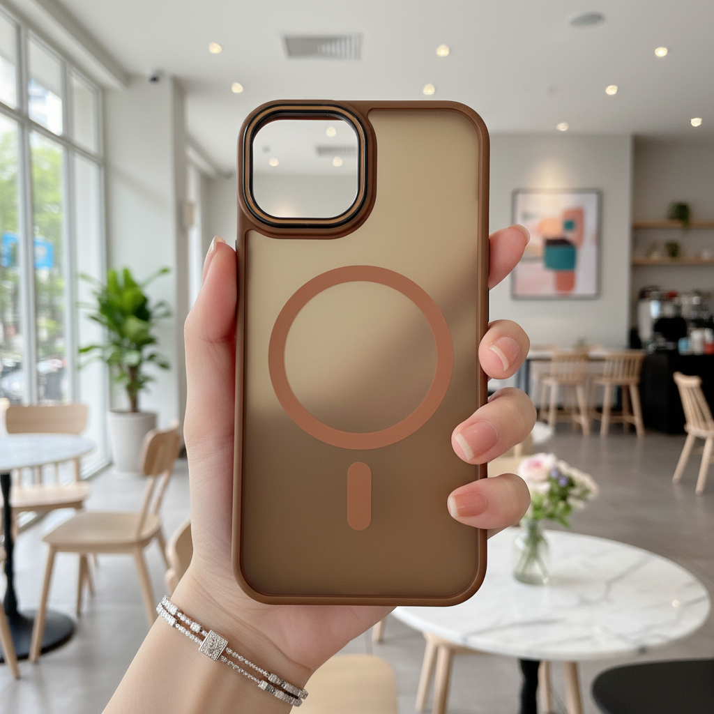 Caramel MagSafe Slim Protective Silicone Phone Cases For iPhone