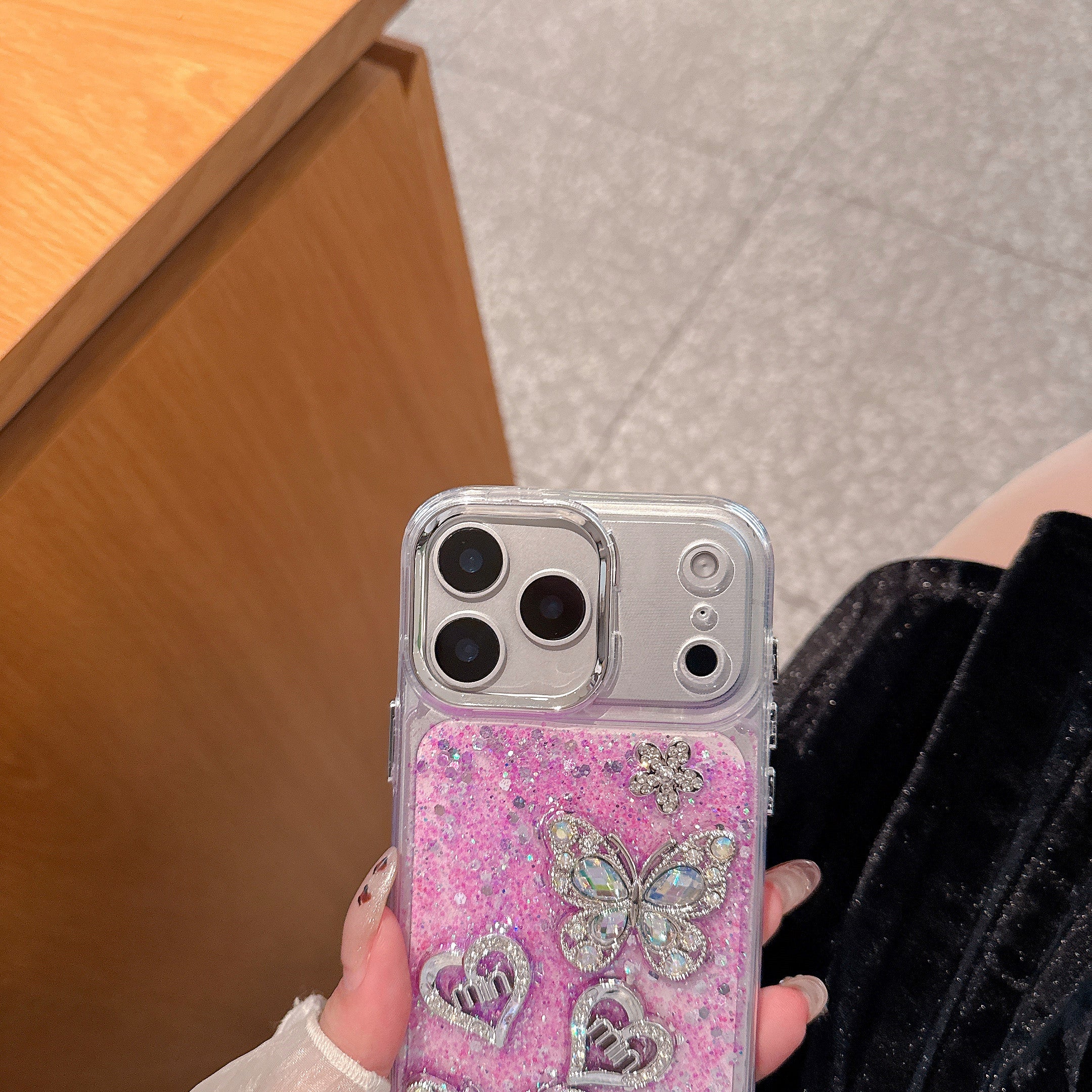 Butterfly Love Angel Purple Diamond Silicone Phone Cases For iPhone