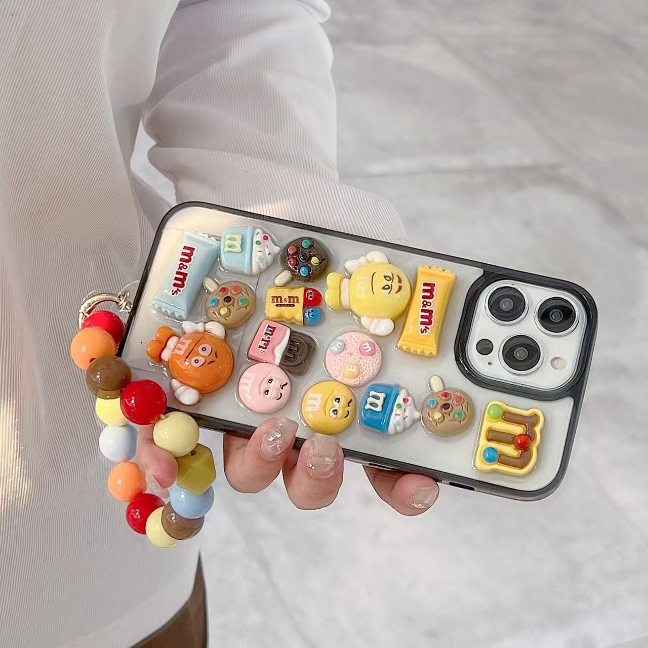 M&M Candy Button Pop Charm Silicone Phone Cases For iPhone