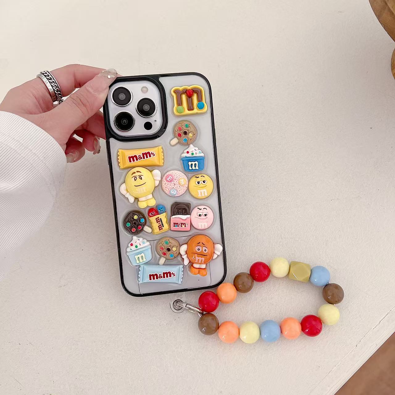 M&M Candy Button Pop Charm Silicone Phone Cases For iPhone