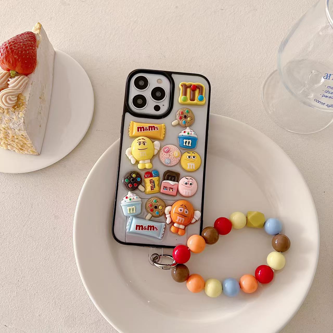 M&M Candy Button Pop Charm Silicone Phone Cases For iPhone