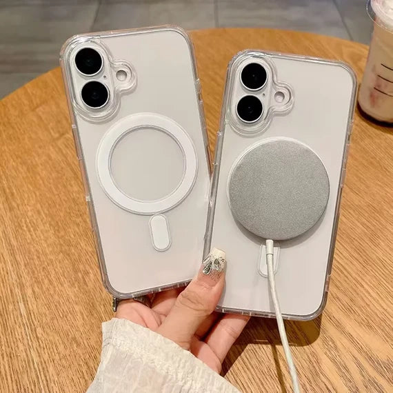 Anti-Yellowing Magnetic Shell Silicon Phone Cases For iPhone