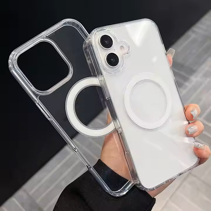 Anti-Yellowing Magnetic Shell Silicon Phone Cases For iPhone