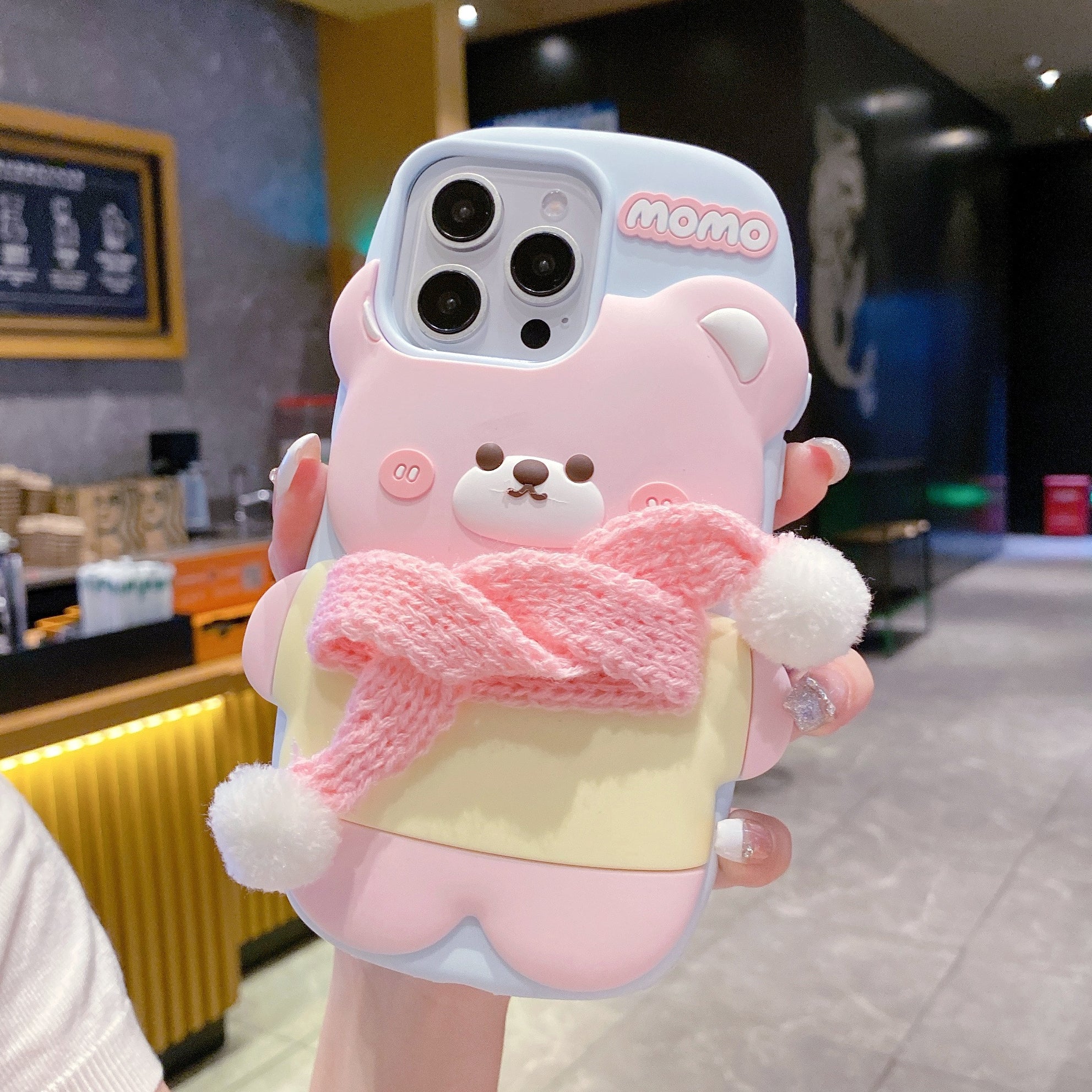 Momo Bear Silicone Phone Case For iPhone