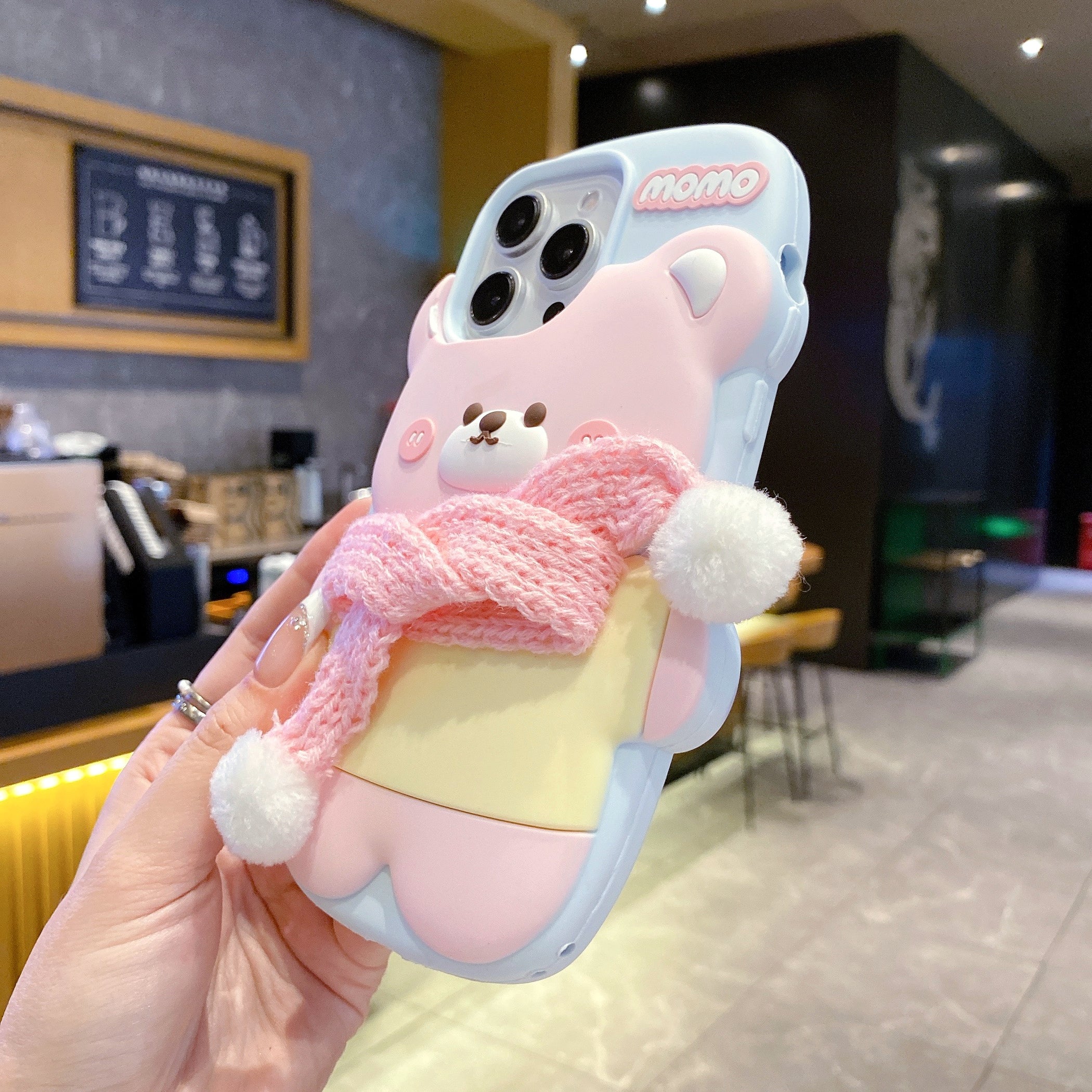 Momo Bear Silicone Phone Case For iPhone