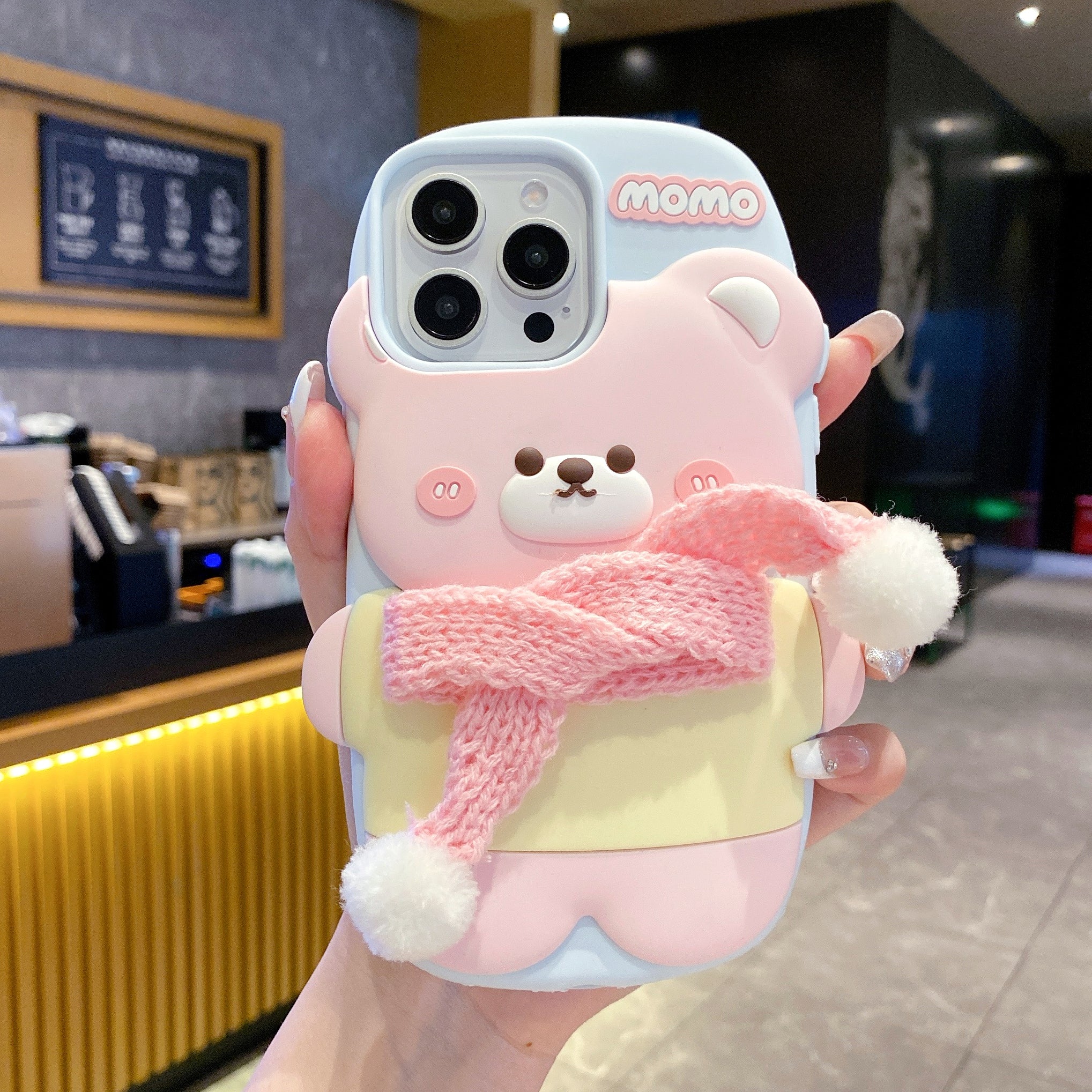 Momo Bear Silicone Phone Case For iPhone