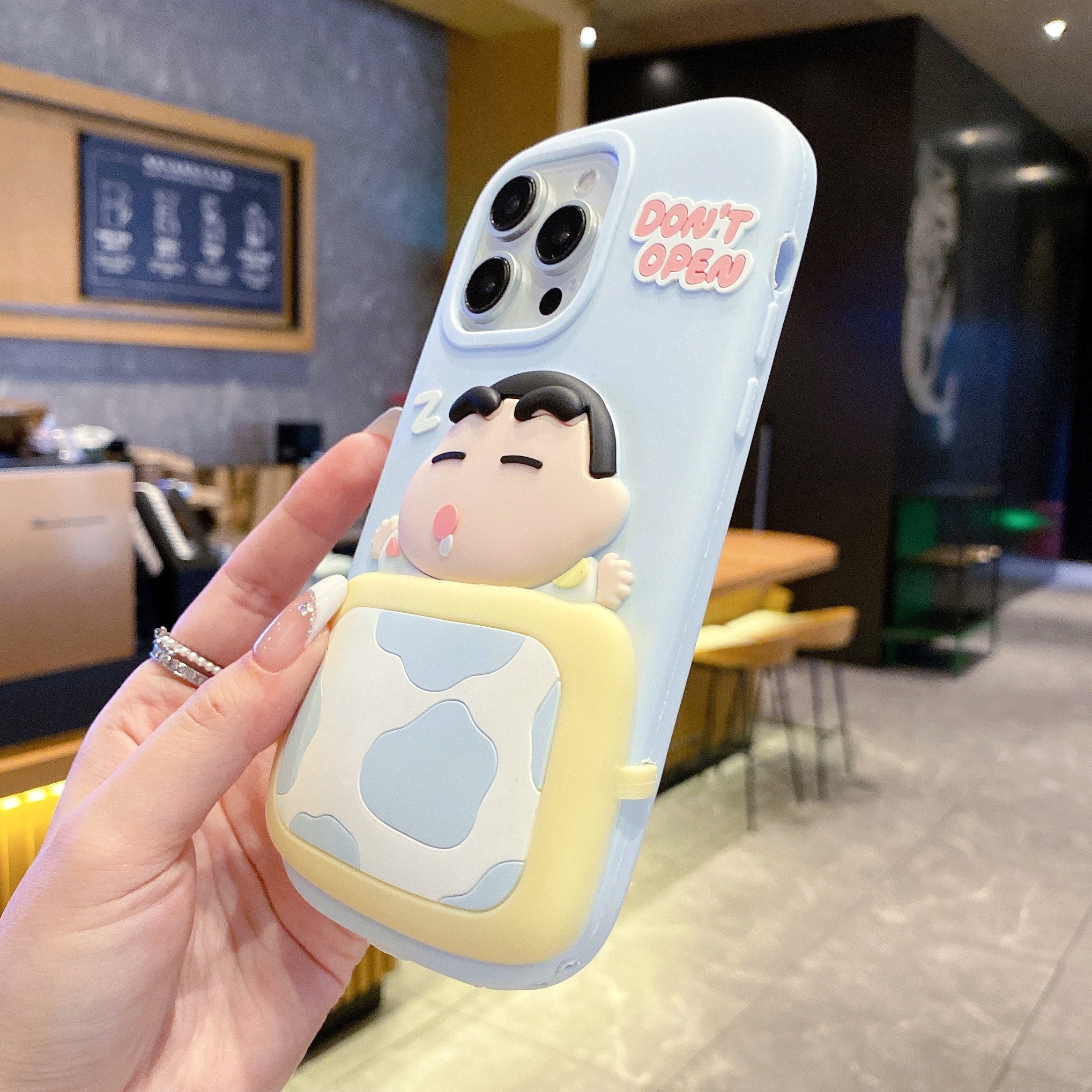 Dreamy Shinchan Cow-Print Silicone Phone Cases For iPhone