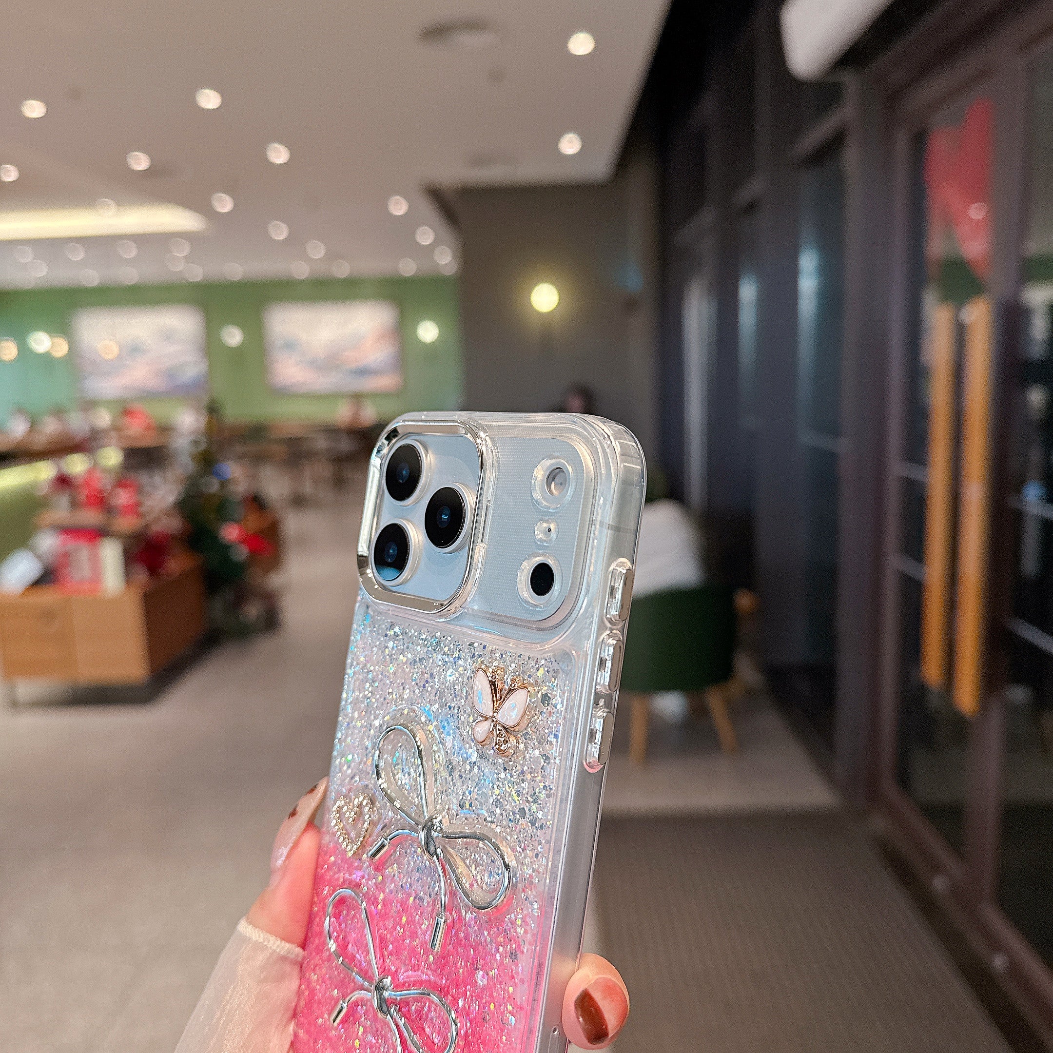 Pixie Bow Dream Pink Silver Silicone Phone Cases For iPhone
