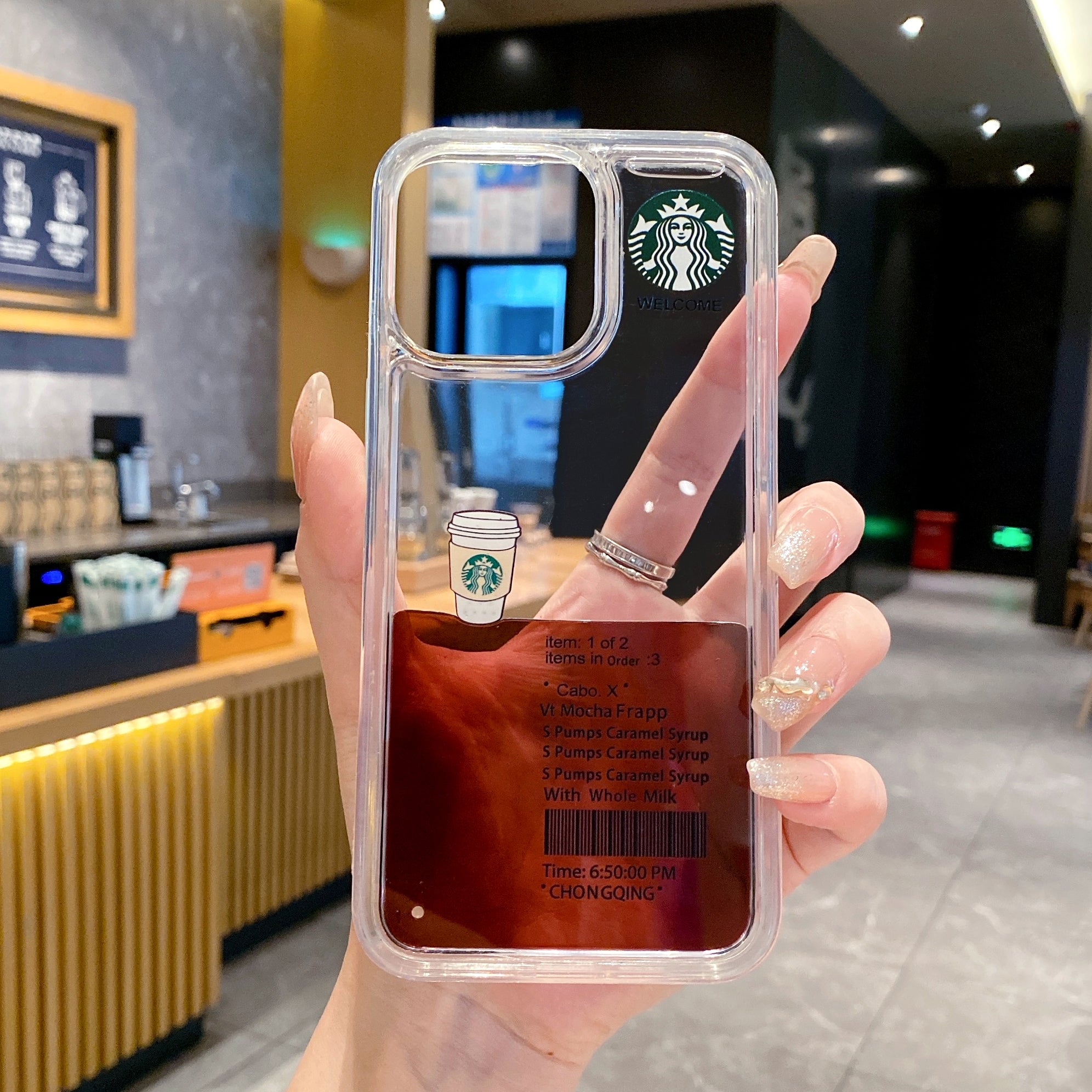 Starbucks Inspired Espresso Float Silicone Phone Cases For iPhone