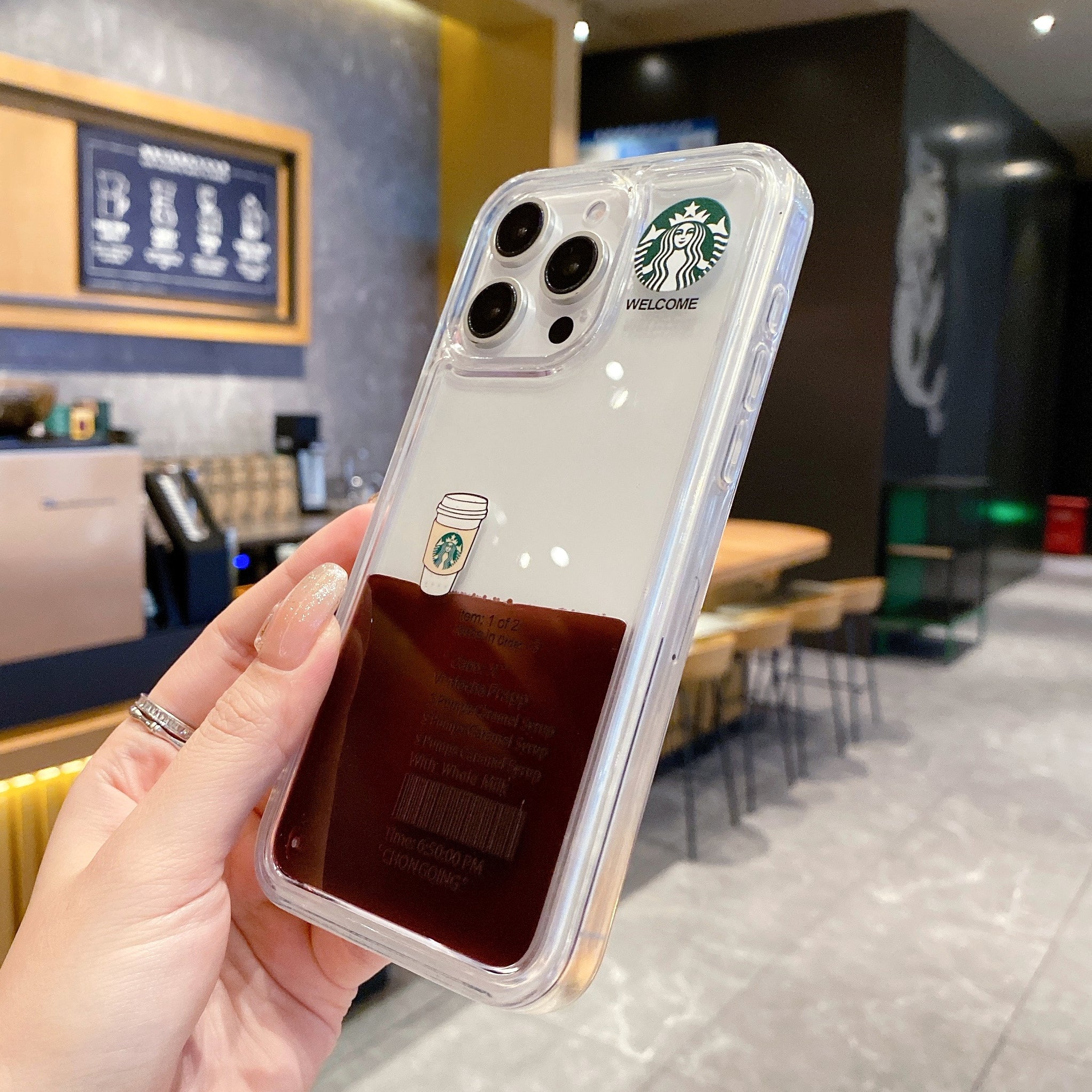 Starbucks Inspired Espresso Float Silicone Phone Cases For iPhone