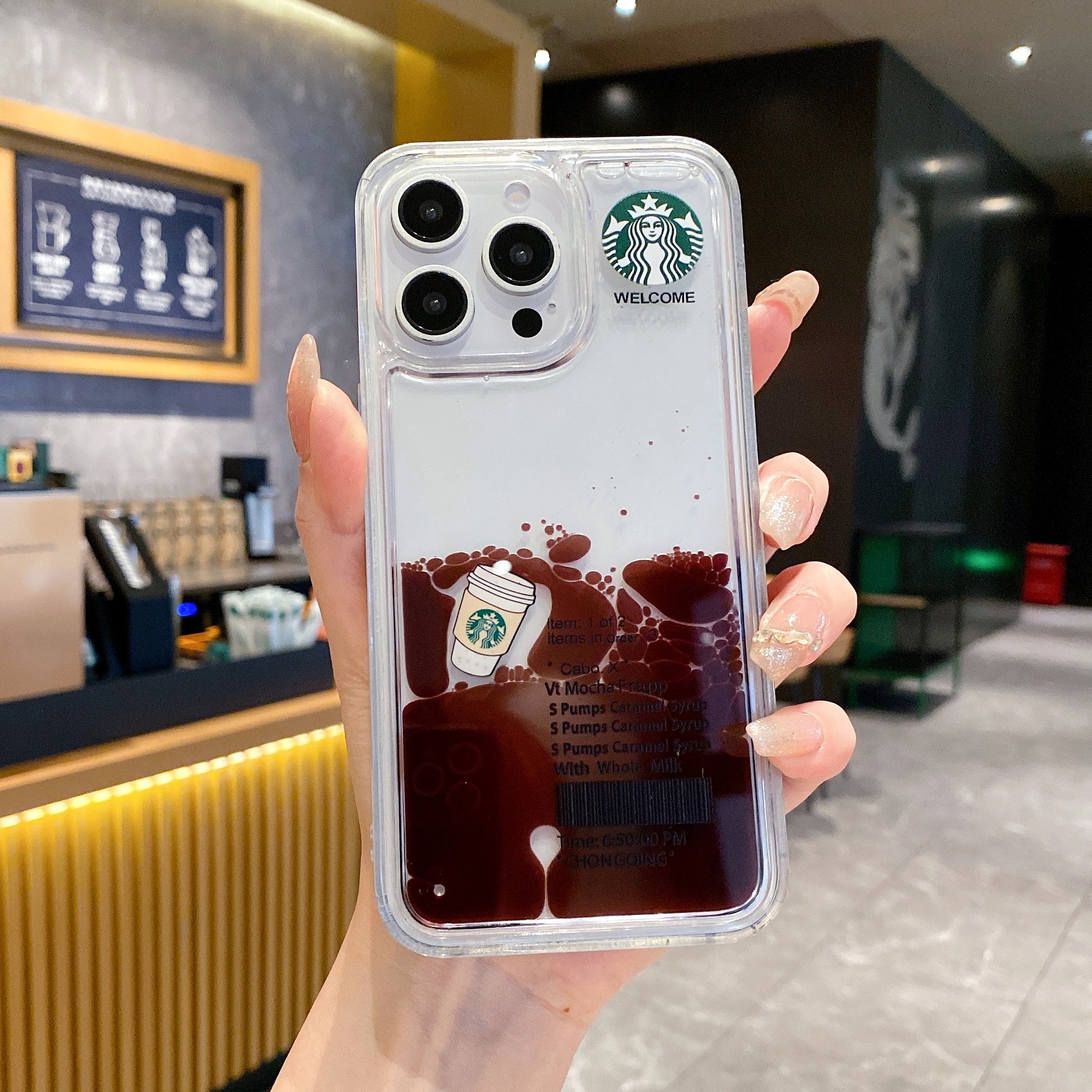 Starbucks Inspired Espresso Float Silicone Phone Cases For iPhone