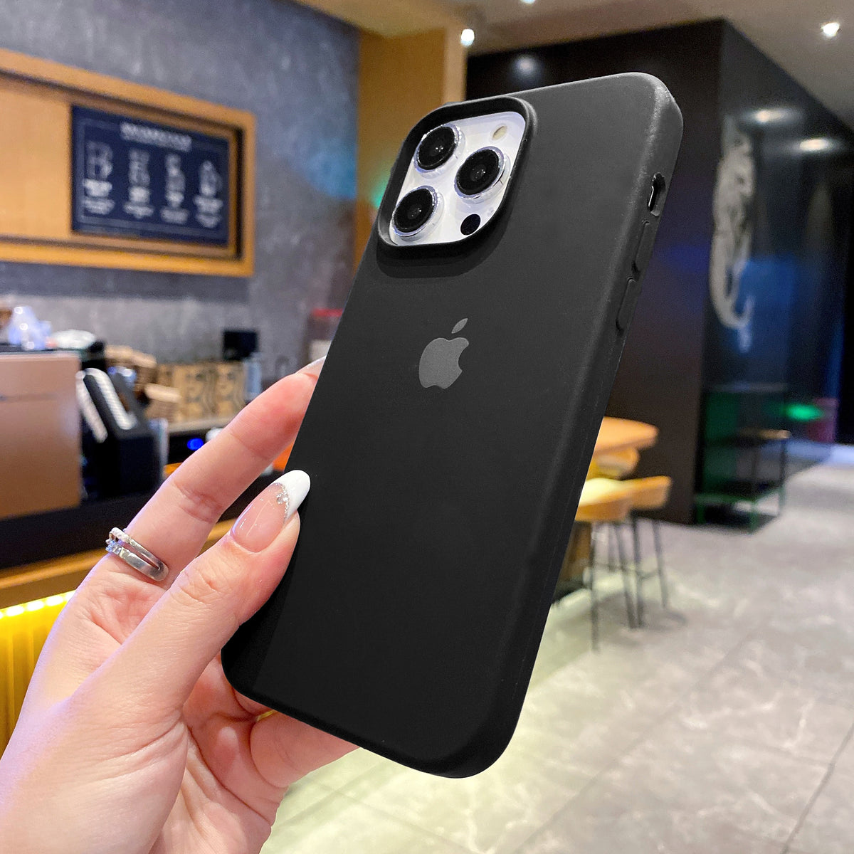 Black Dark Mode With Apple Edition Silicone Case For iPhone 18 Pro Max - Image 3