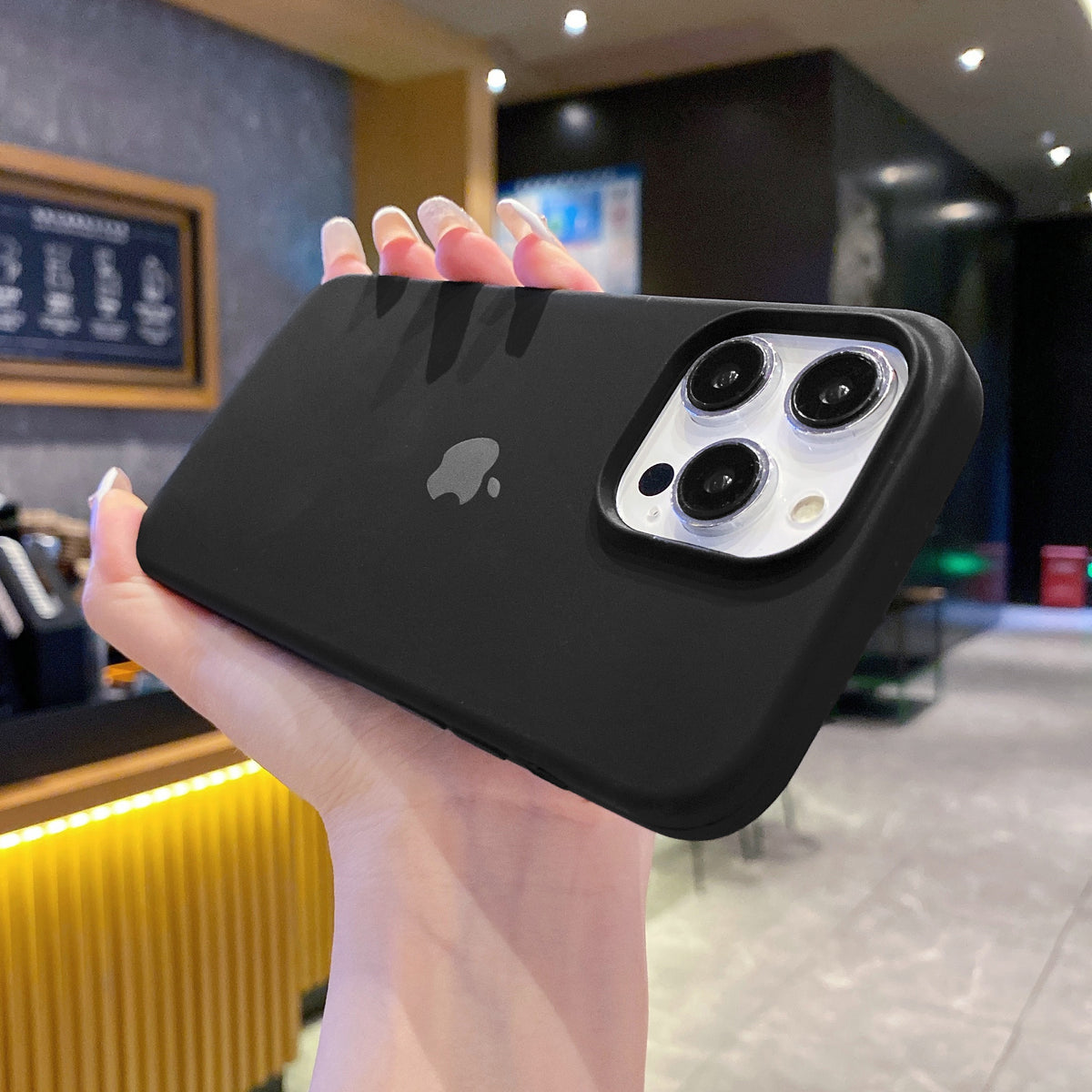 Black Dark Mode With Apple Edition Silicone Case For iPhone 18 Pro Max - Image 6