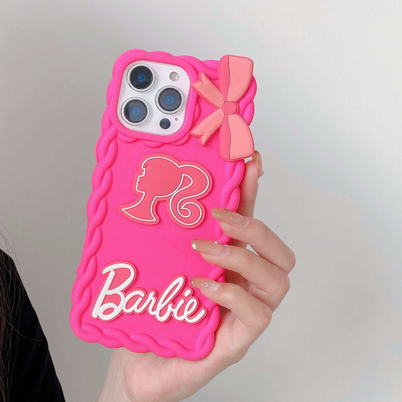 Cutiepie Barbie Bliss Bow Silicone Phone Cases For iPhone