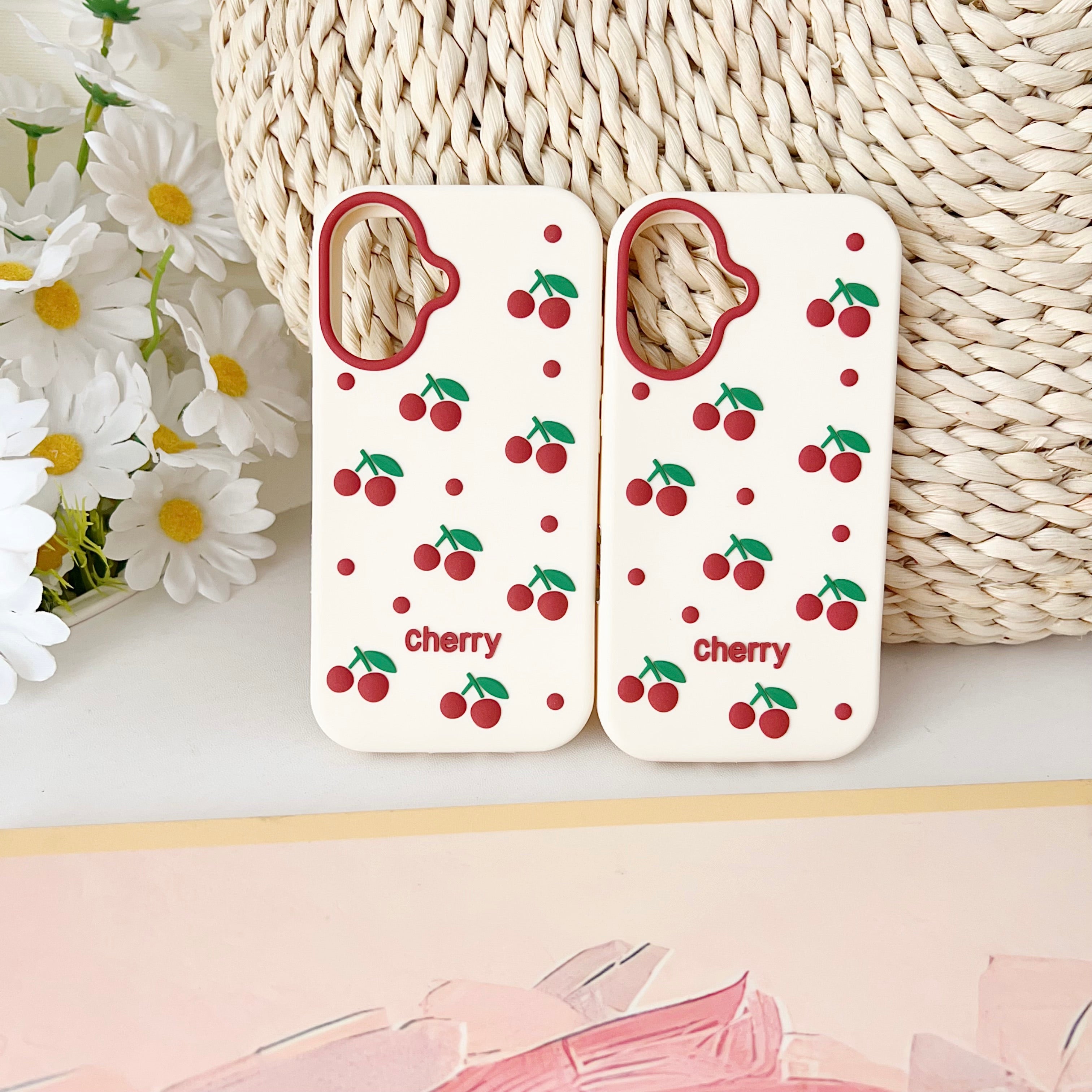 Sweet Red Cherry Delight Silicone Phone Cases For iPhone