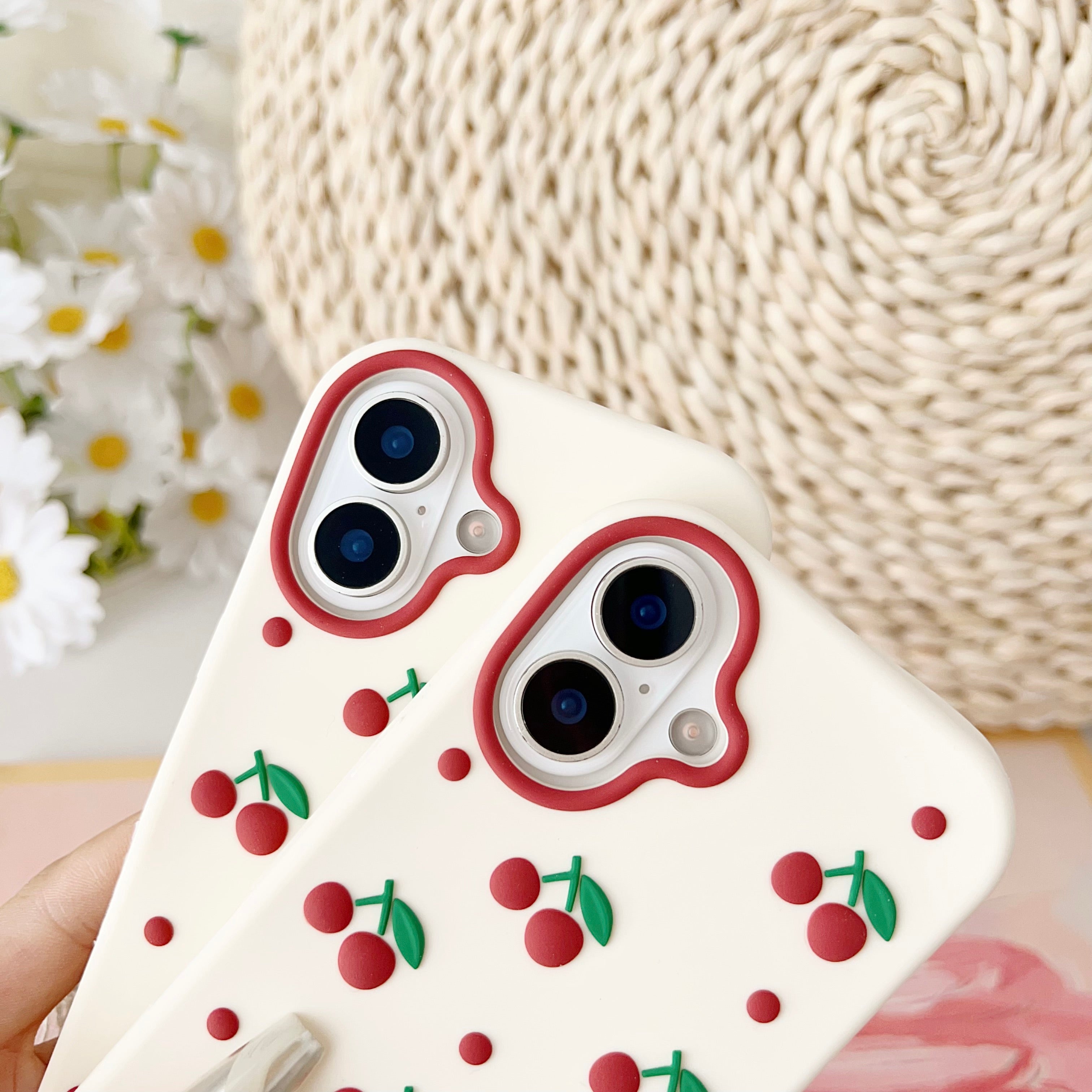 Sweet Red Cherry Delight Silicone Phone Cases For iPhone