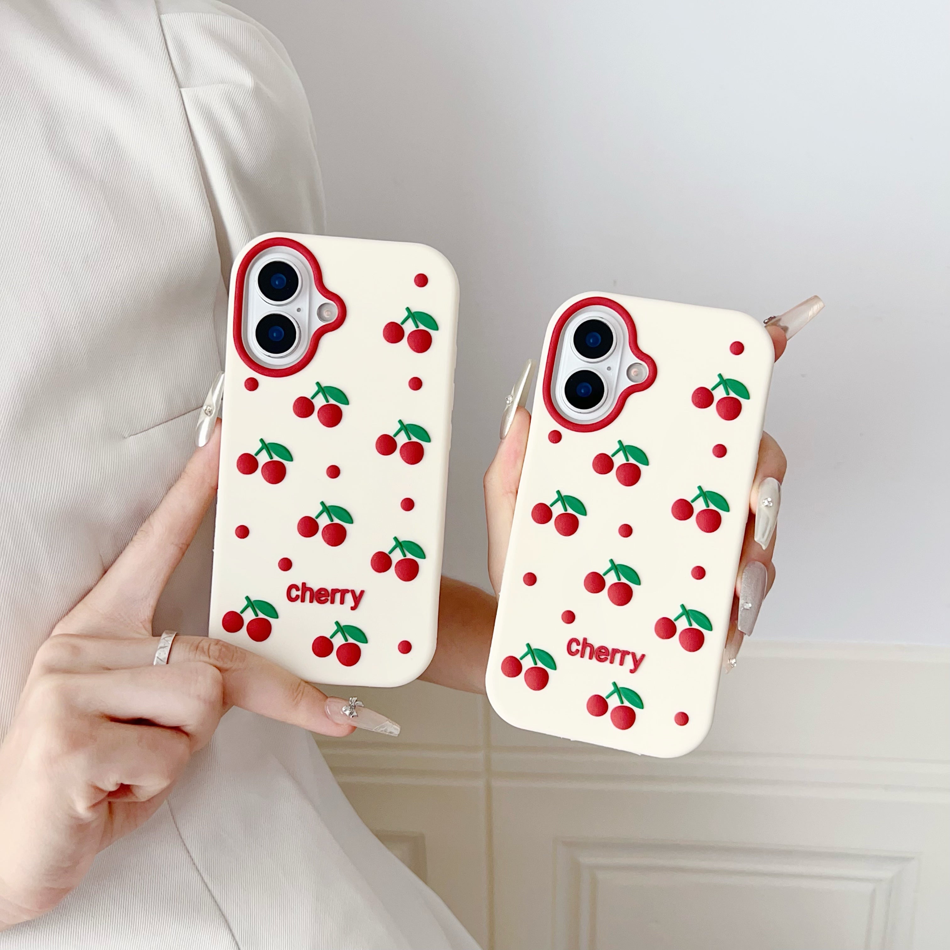 Sweet Red Cherry Delight Silicone Phone Cases For iPhone